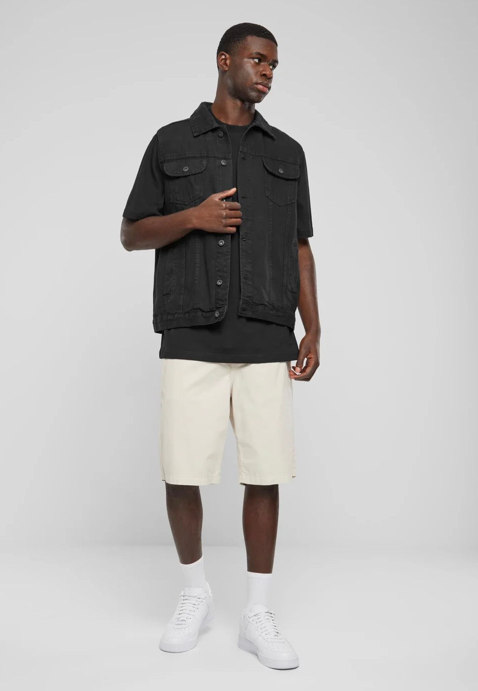 Urban Classics - Denim Black Dark - Jeans Vest | Men-Image