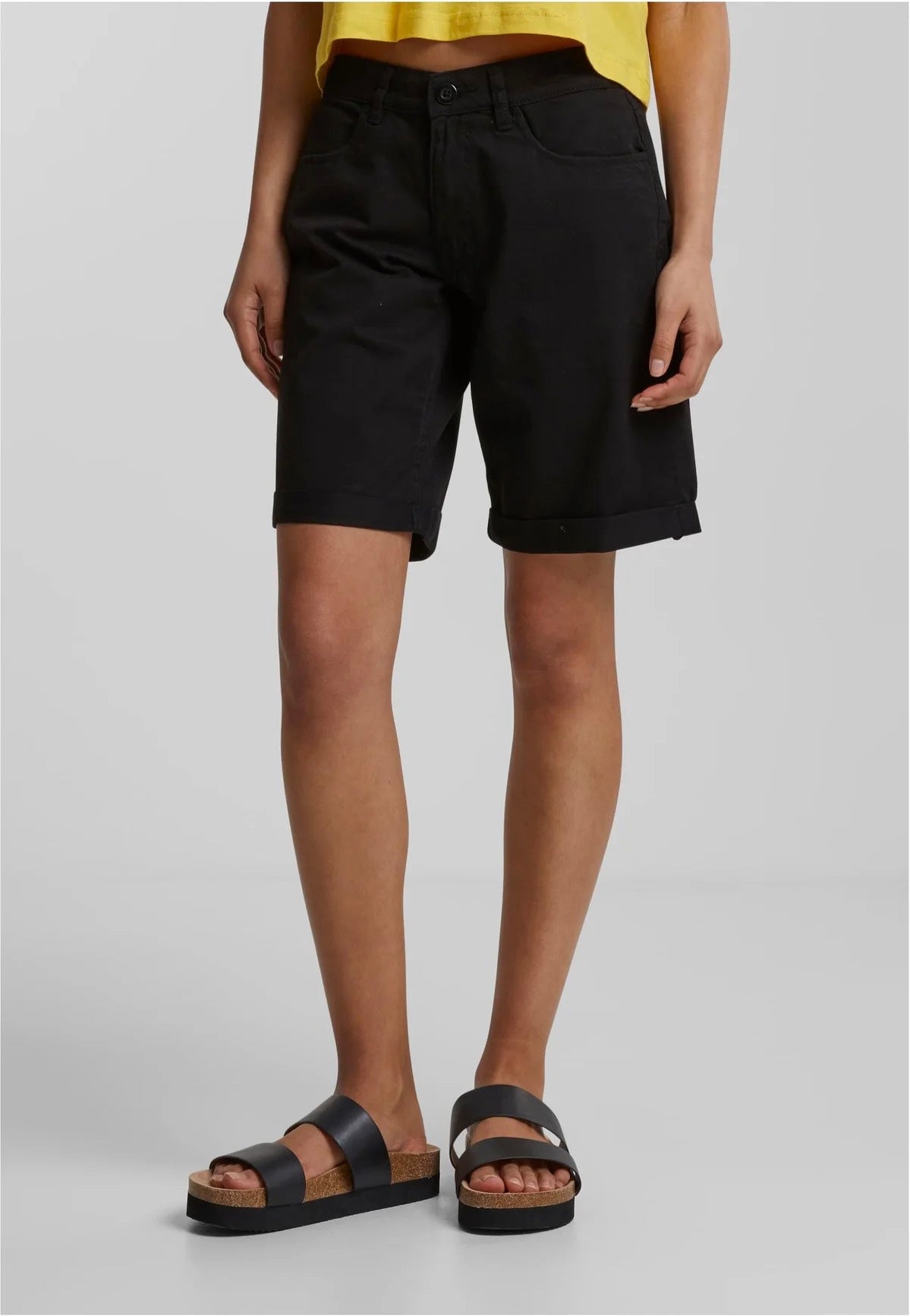 Urban Classics - Ladies Organic Cotton Bermuda Black - Shorts | Women-Image