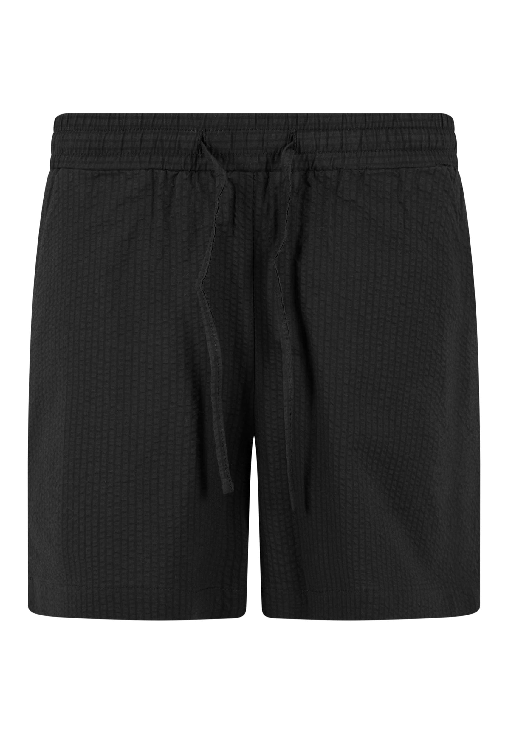 Urban Classics - Ladies Seersucker Black - Shorts | Women-Image