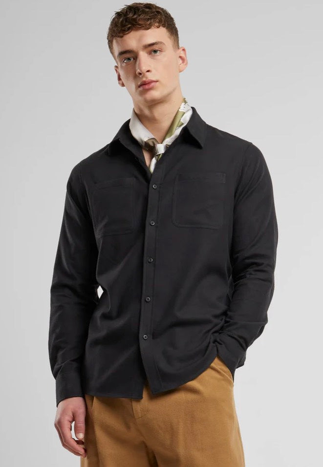 Men´s T-shirt long-sleeve // Urban Classics Boxy Big Contrast Pocket LS concrete