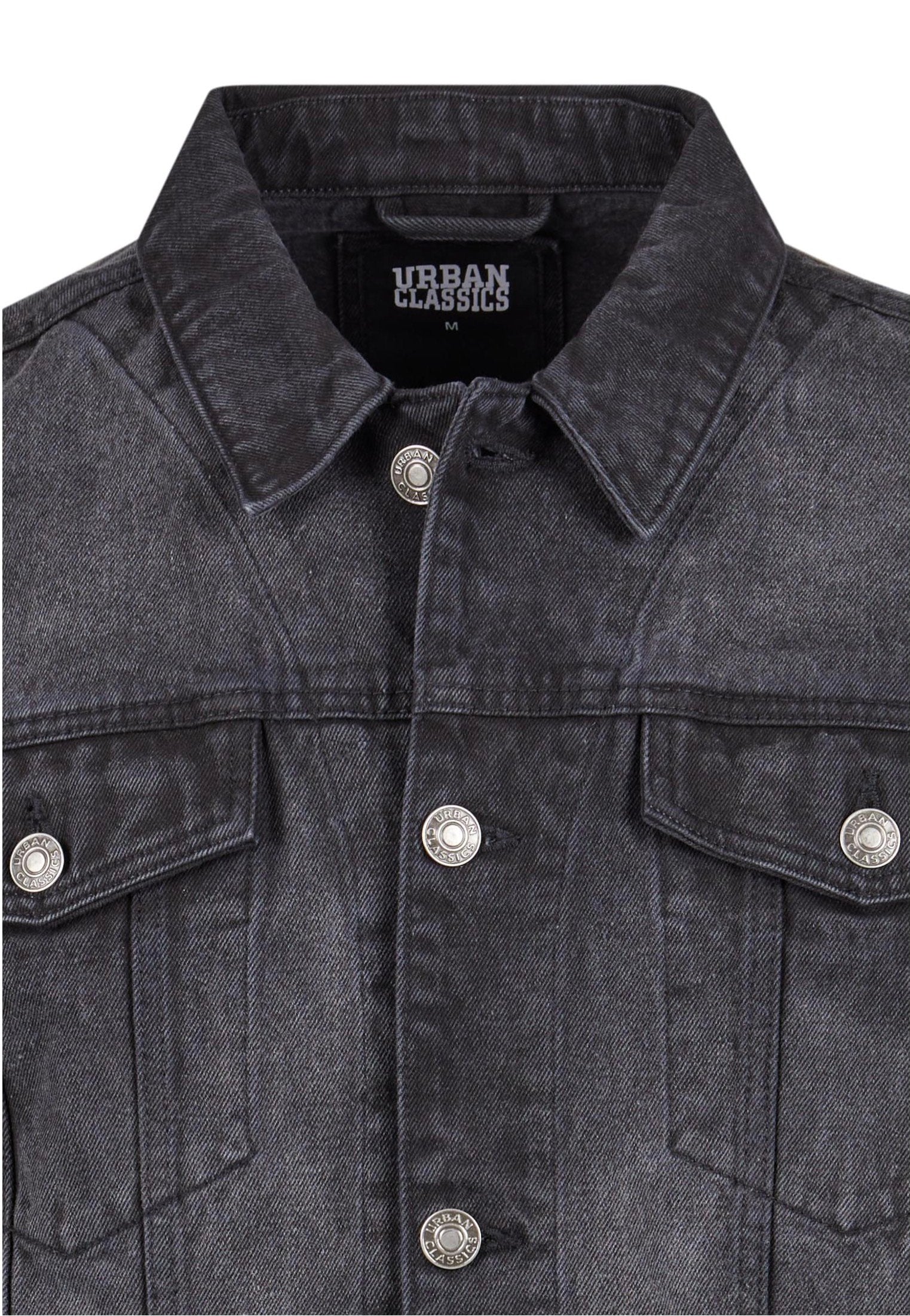 Urban Classics - Heavy Ounce Boxy Denim Black Washed - Jeans Jacket