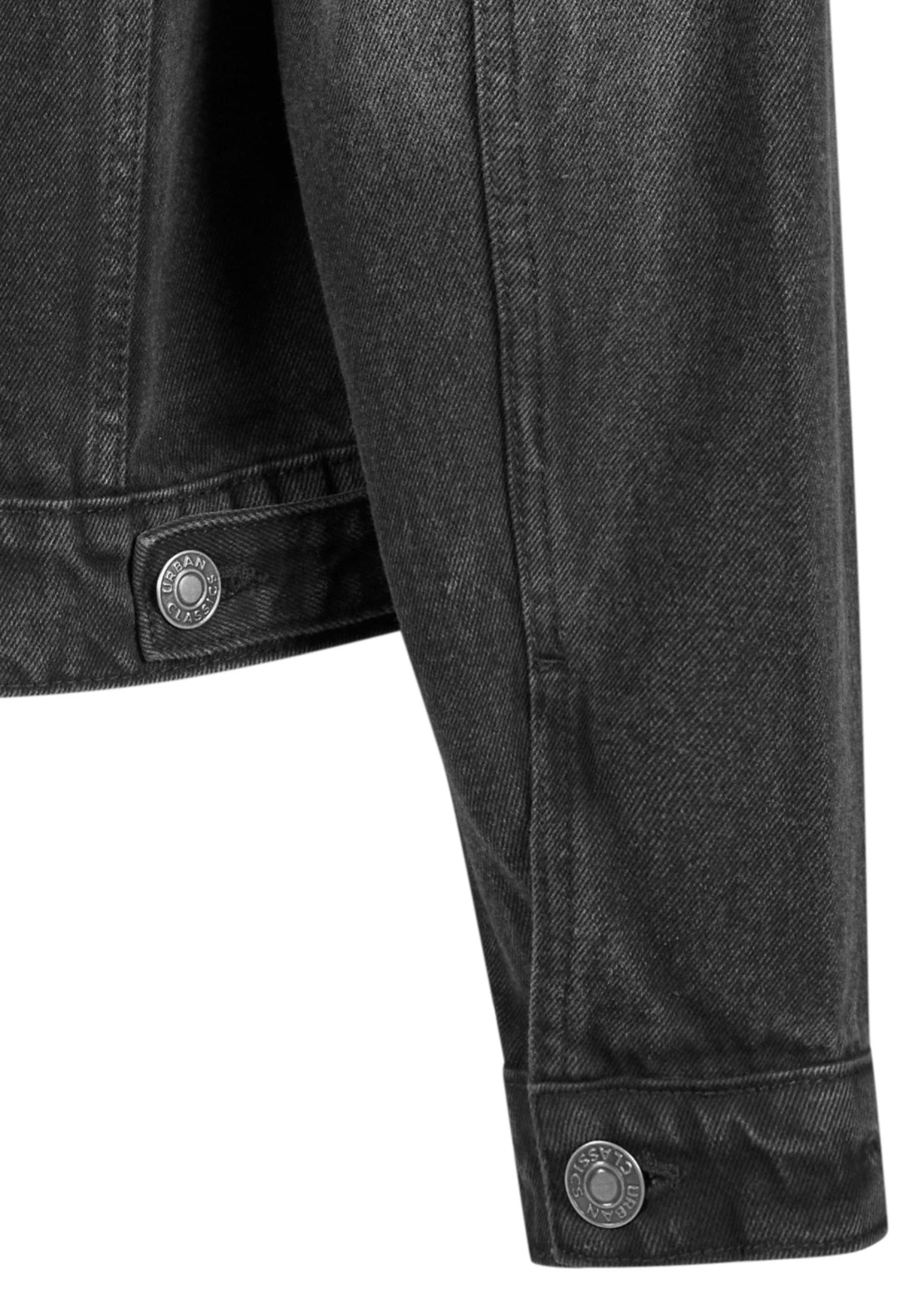 Urban Classics - Heavy Ounce Boxy Denim Black Washed - Jeans Jacket