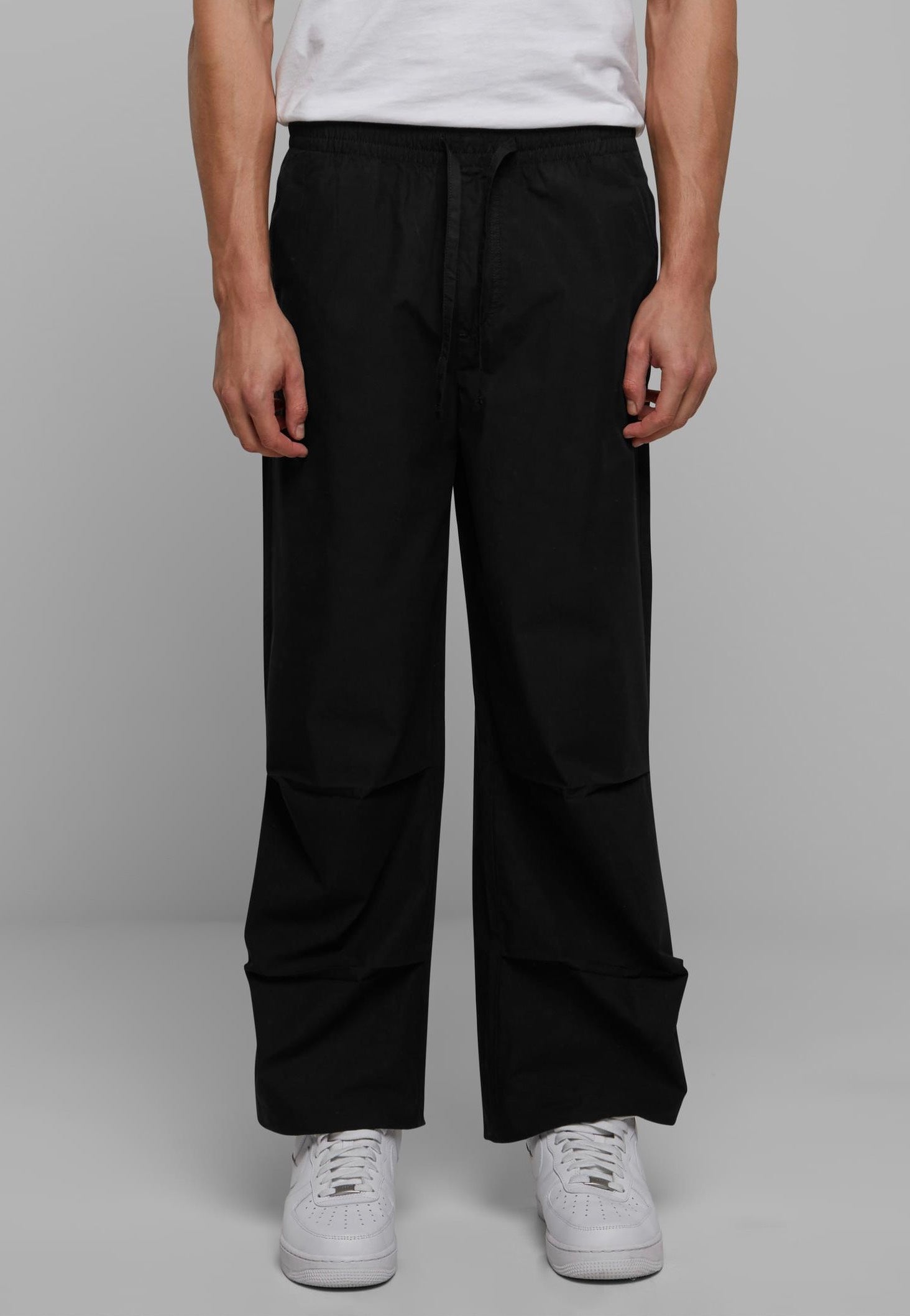 Urban Classics - Wide Poplin Black - Pants | Men-Image
