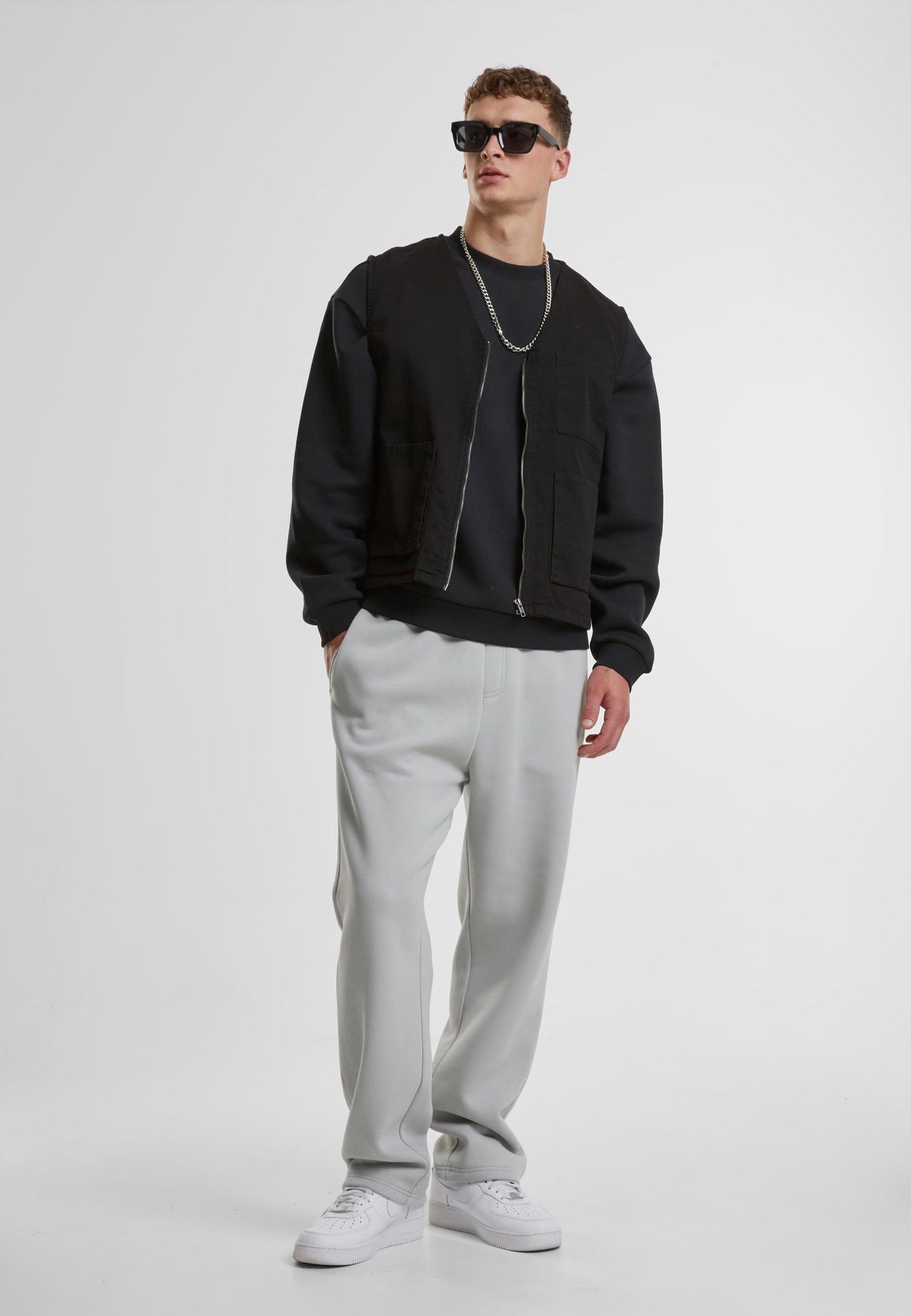 Urban Classics - Fluffy Black - Sweater | Men-Image