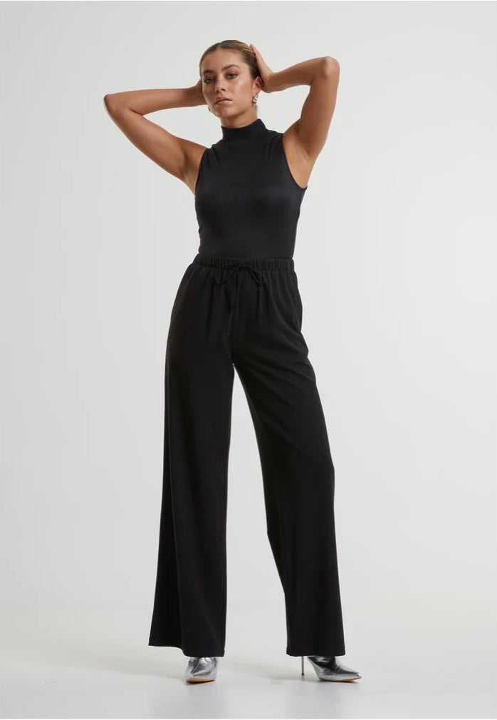 Urban Classics - Ladies Glitter High Neck Black - Body | Women-Image