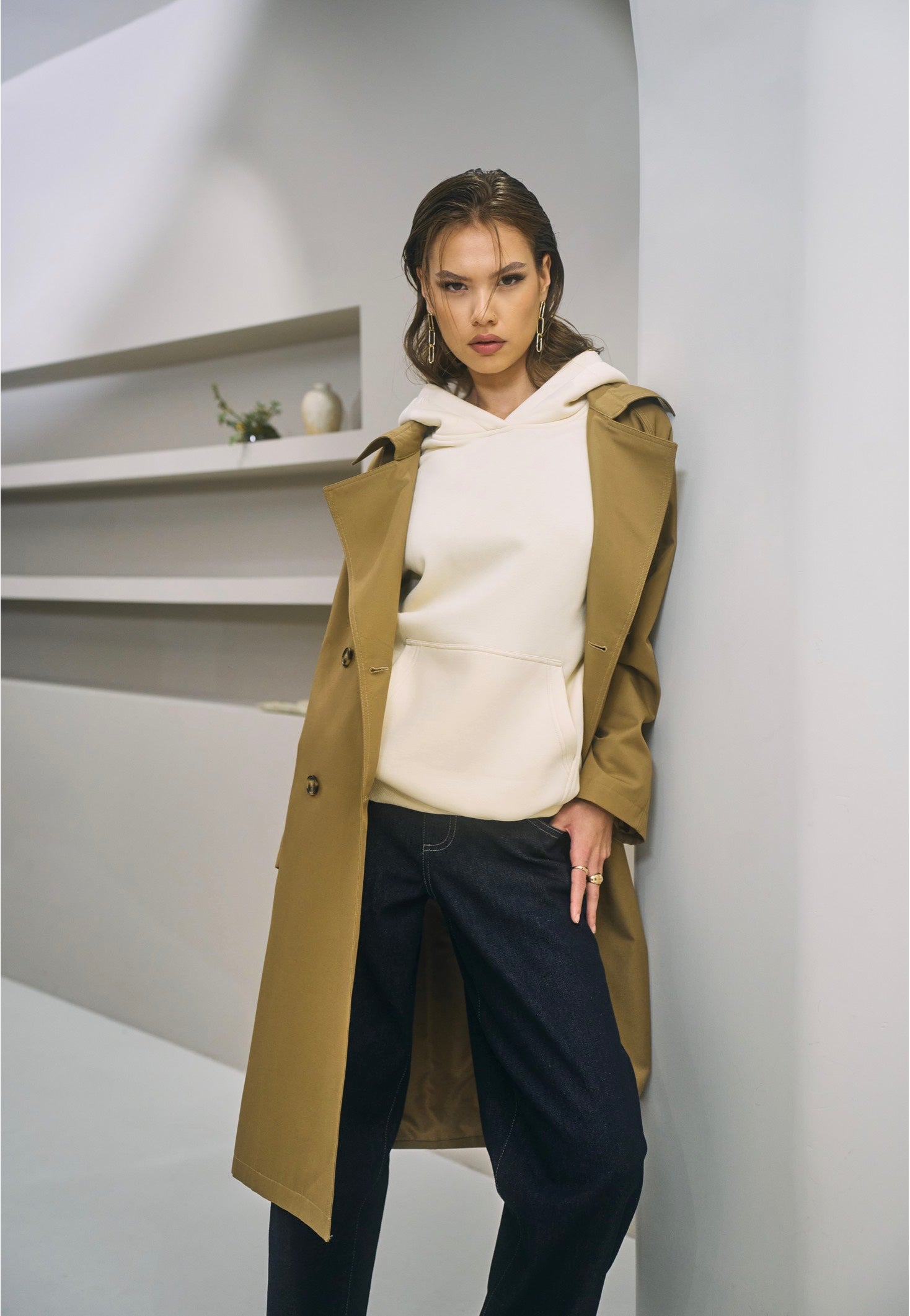 Urban Classics - Ladies Mid Waist 90´s Rinse Washed - Jeans | Women-Image