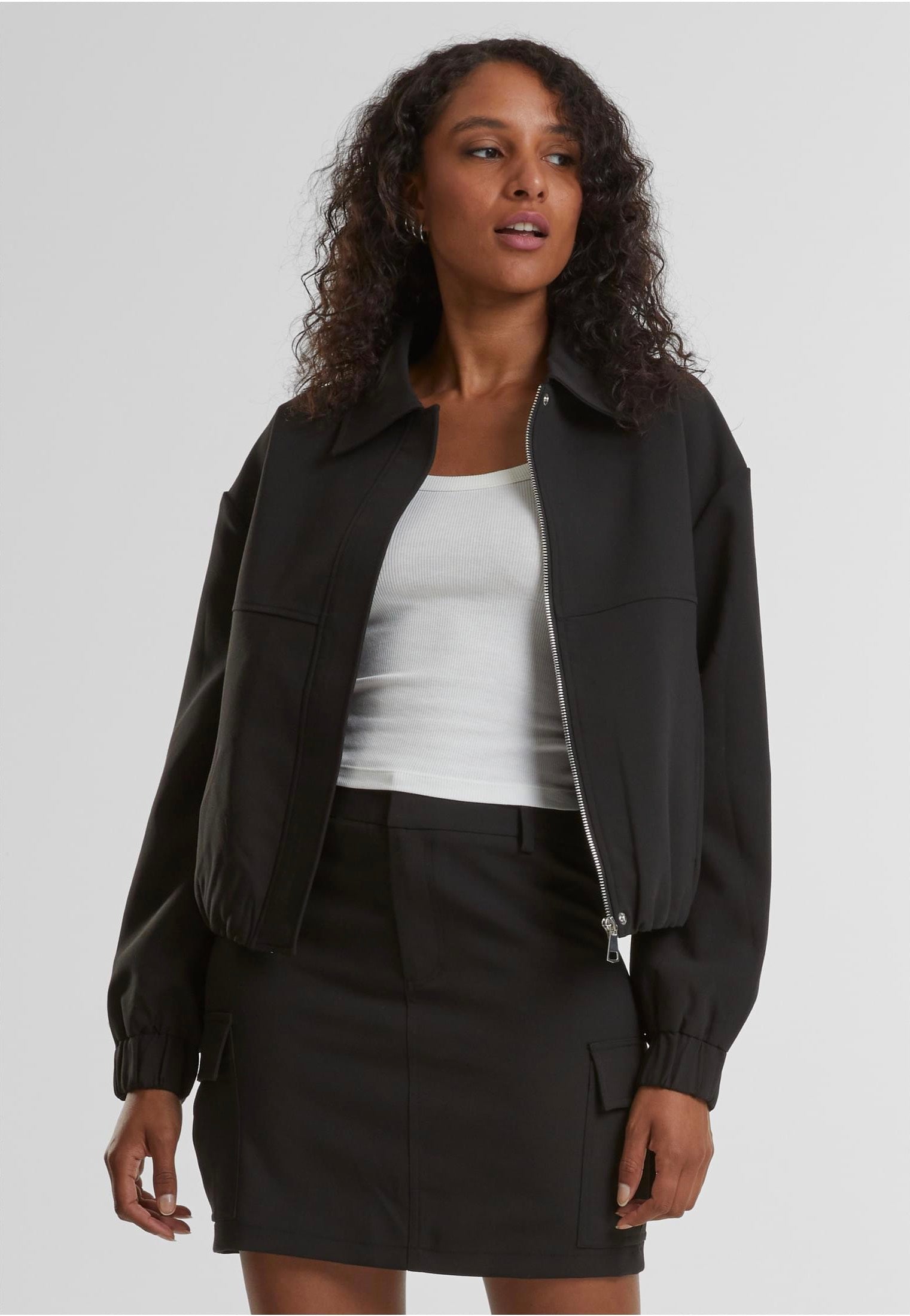 Urban Classics - Ladies Short Blouson Black - Jacket | Women-Image