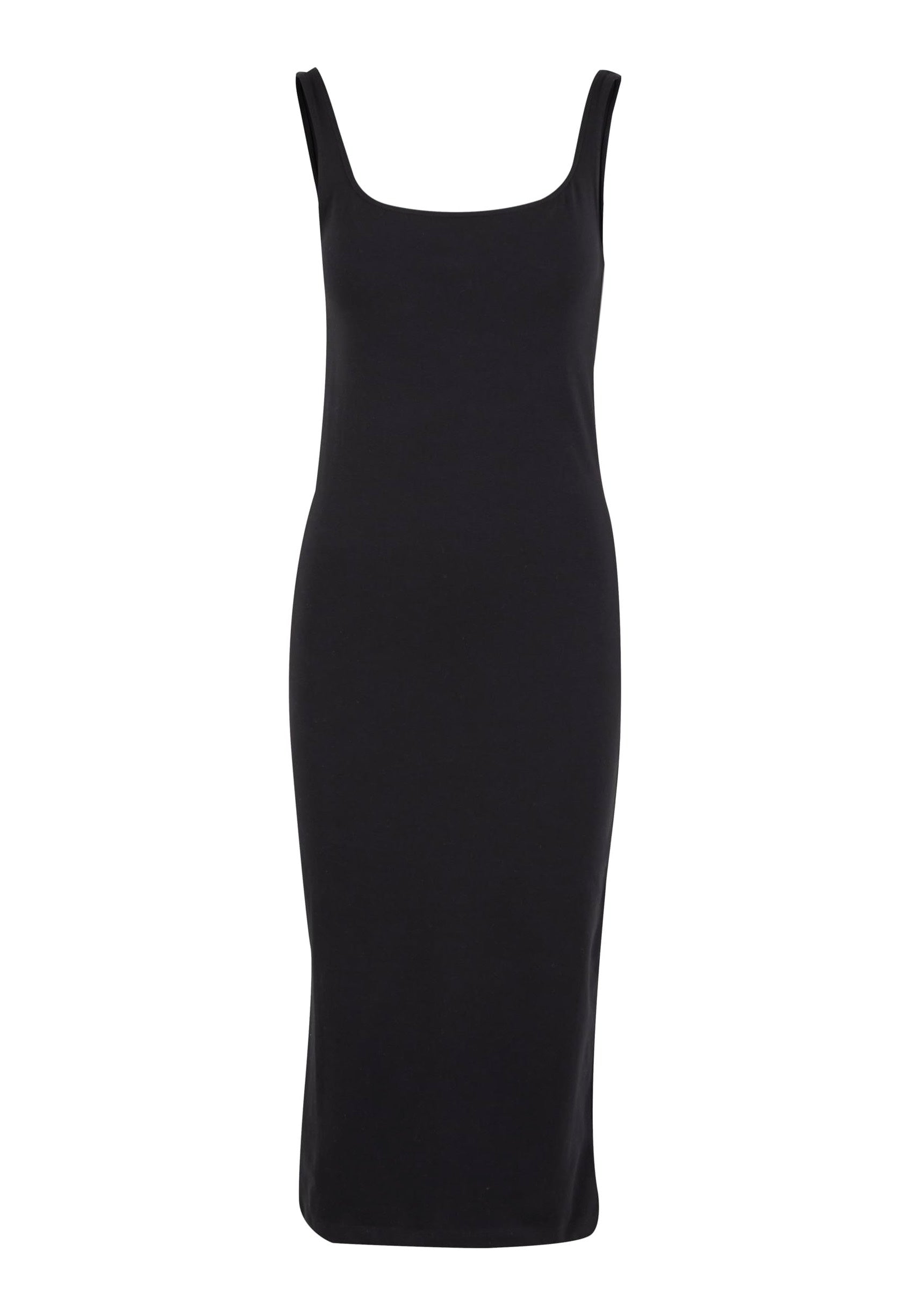 Urban Classics - Ladies Basic Long Cotton Jersey Black - Dress | Women-Image