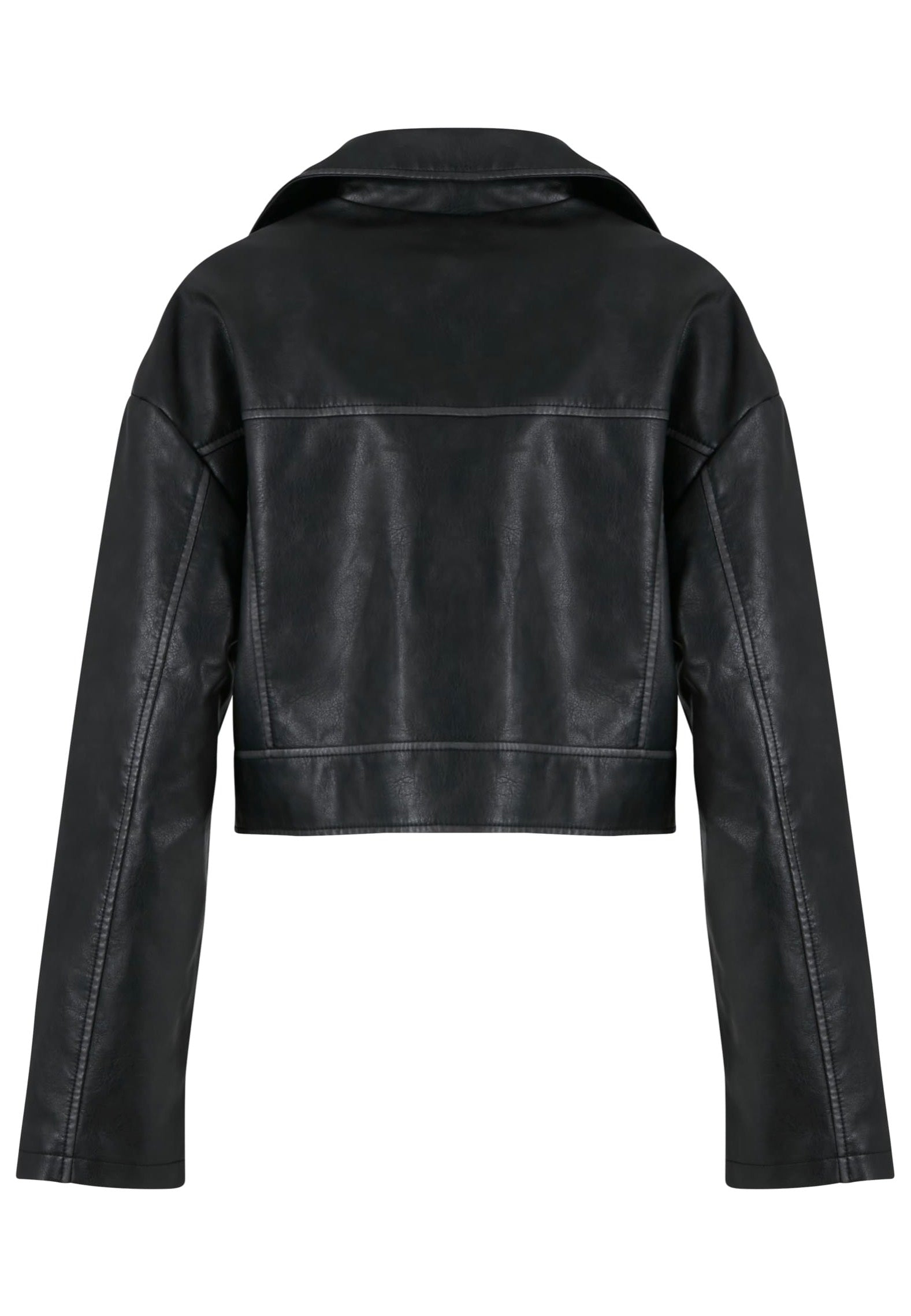 Urban Classics - Ladies Vintage Leather Black - Leather Jacket | Women-Image