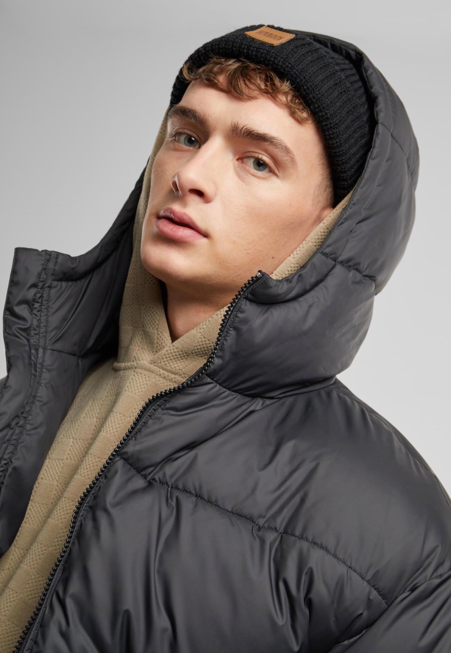 Urban Classics - Basic Puffer With Hood Black - Jacket | Men-Image