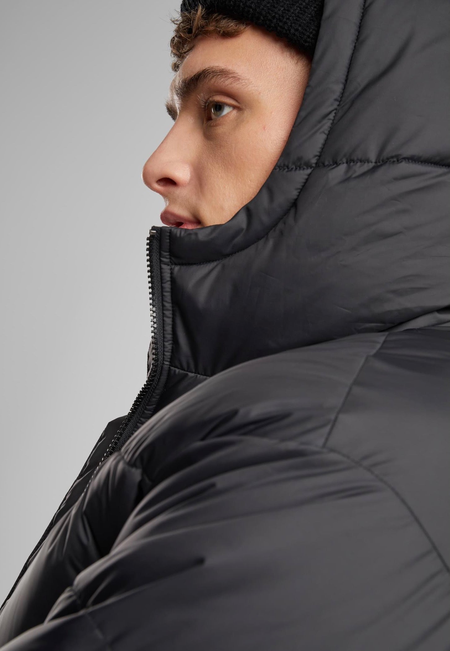 Urban Classics - Basic Puffer With Hood Black - Jacket | Men-Image