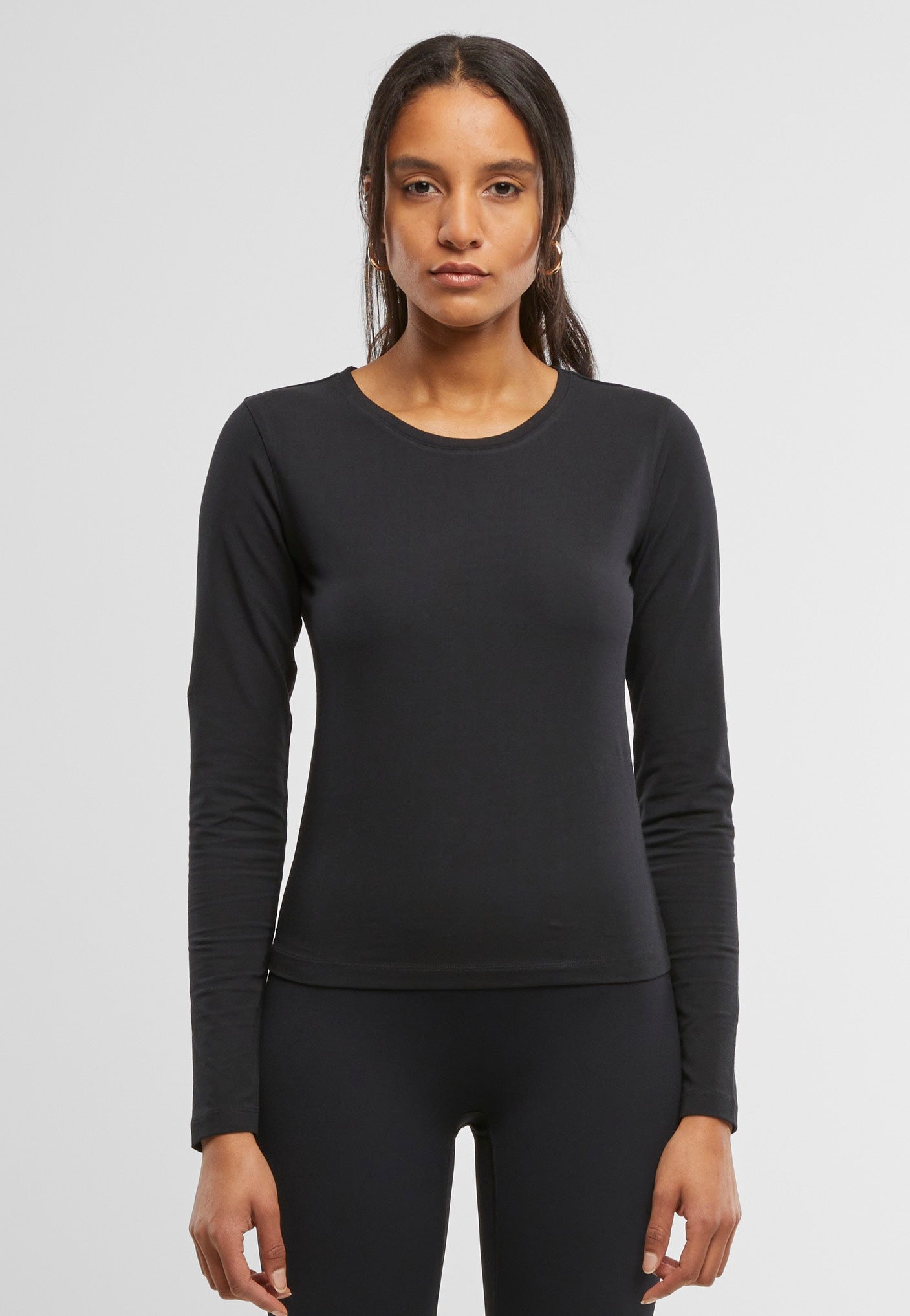 Urban Classics - Ladies Basic Super Slim Black - Longsleeve | Women-Image