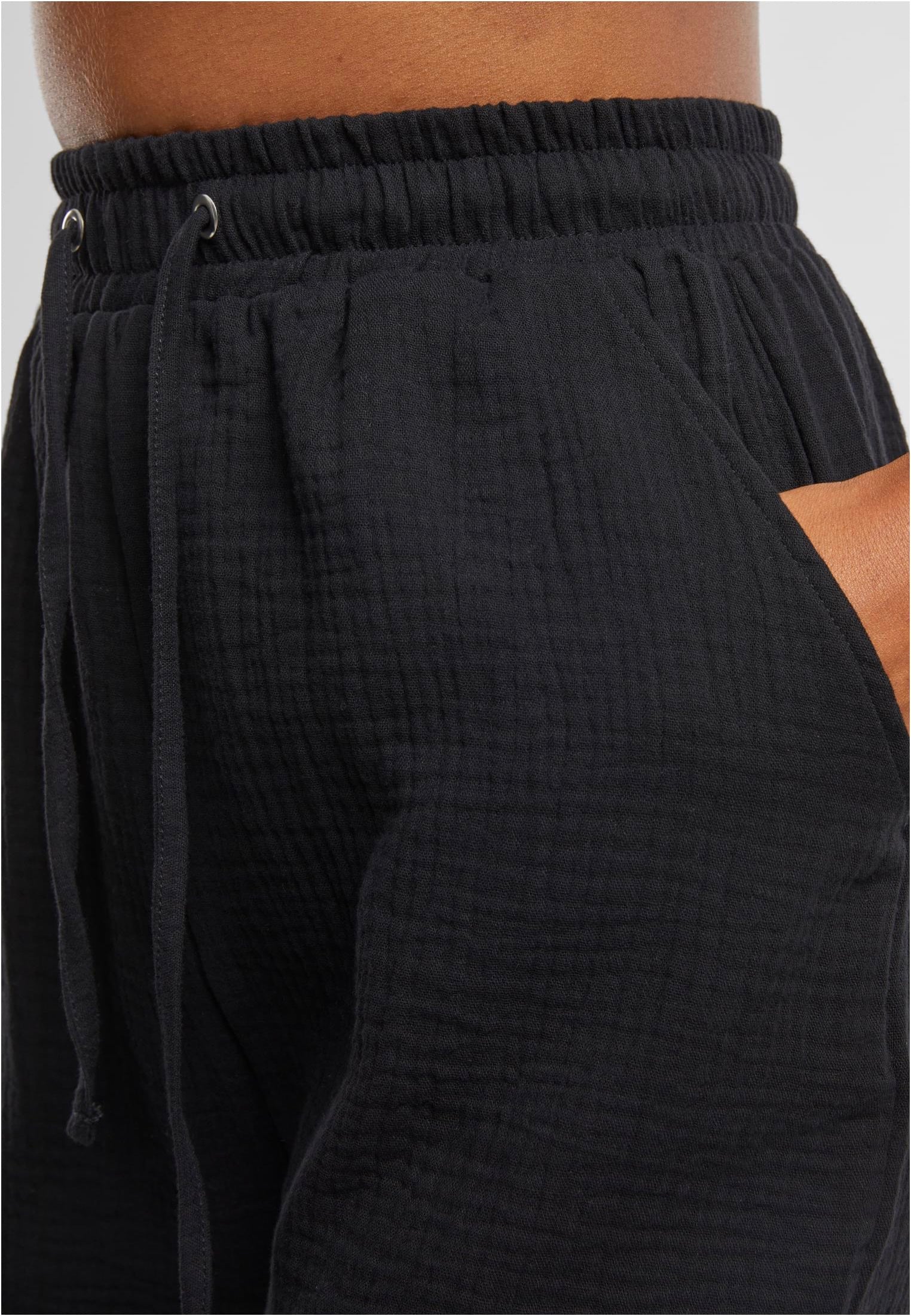 Urban Classics - Ladies Musselin Black - Shorts | Women-Image