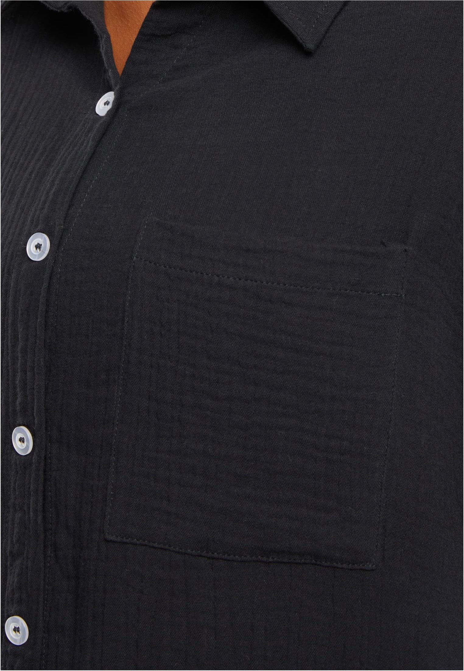 Urban Classics - Ladies Oversized Musselin Black - Blouse | Women-Image