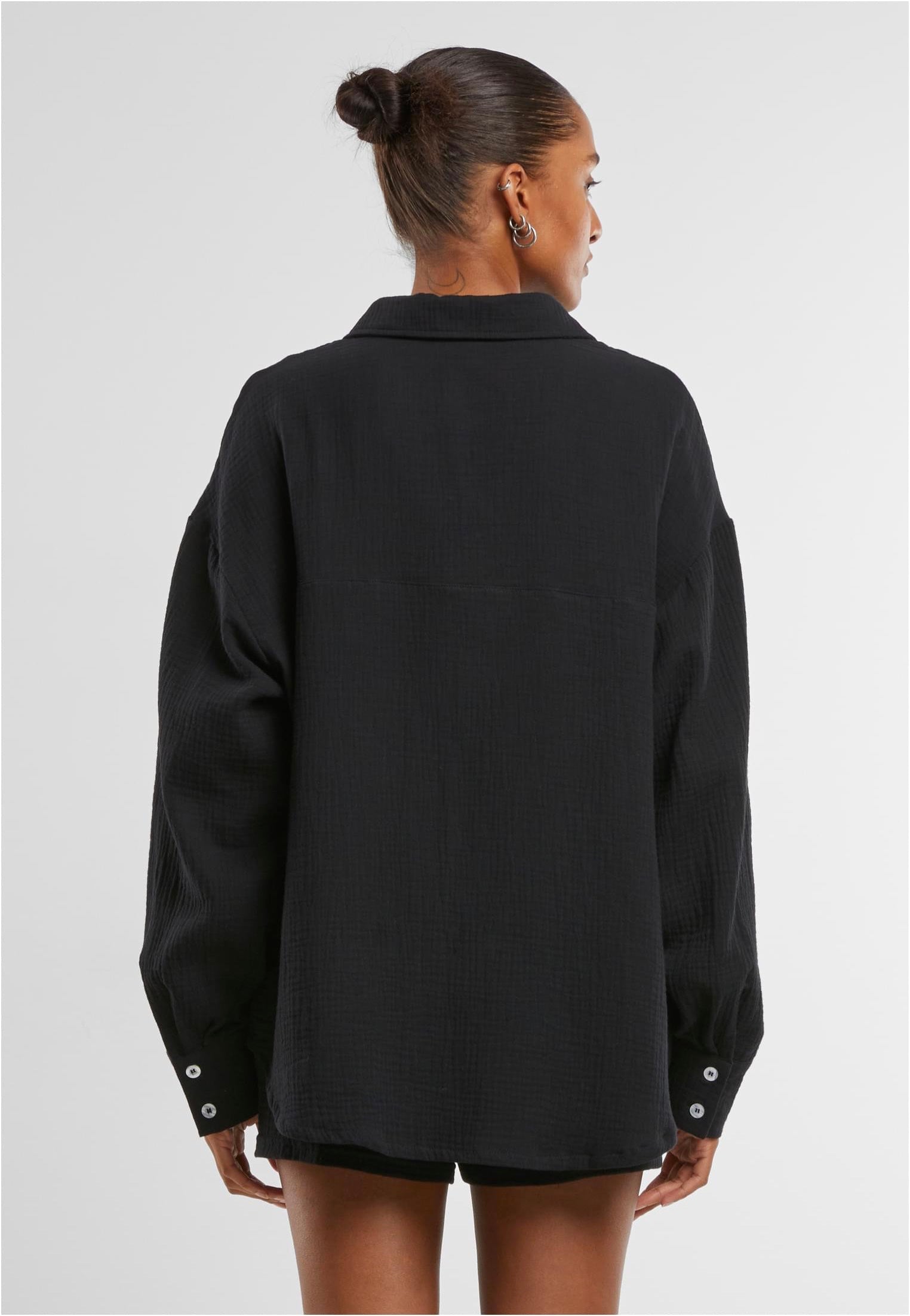 Urban Classics - Ladies Oversized Musselin Black - Blouse | Women-Image