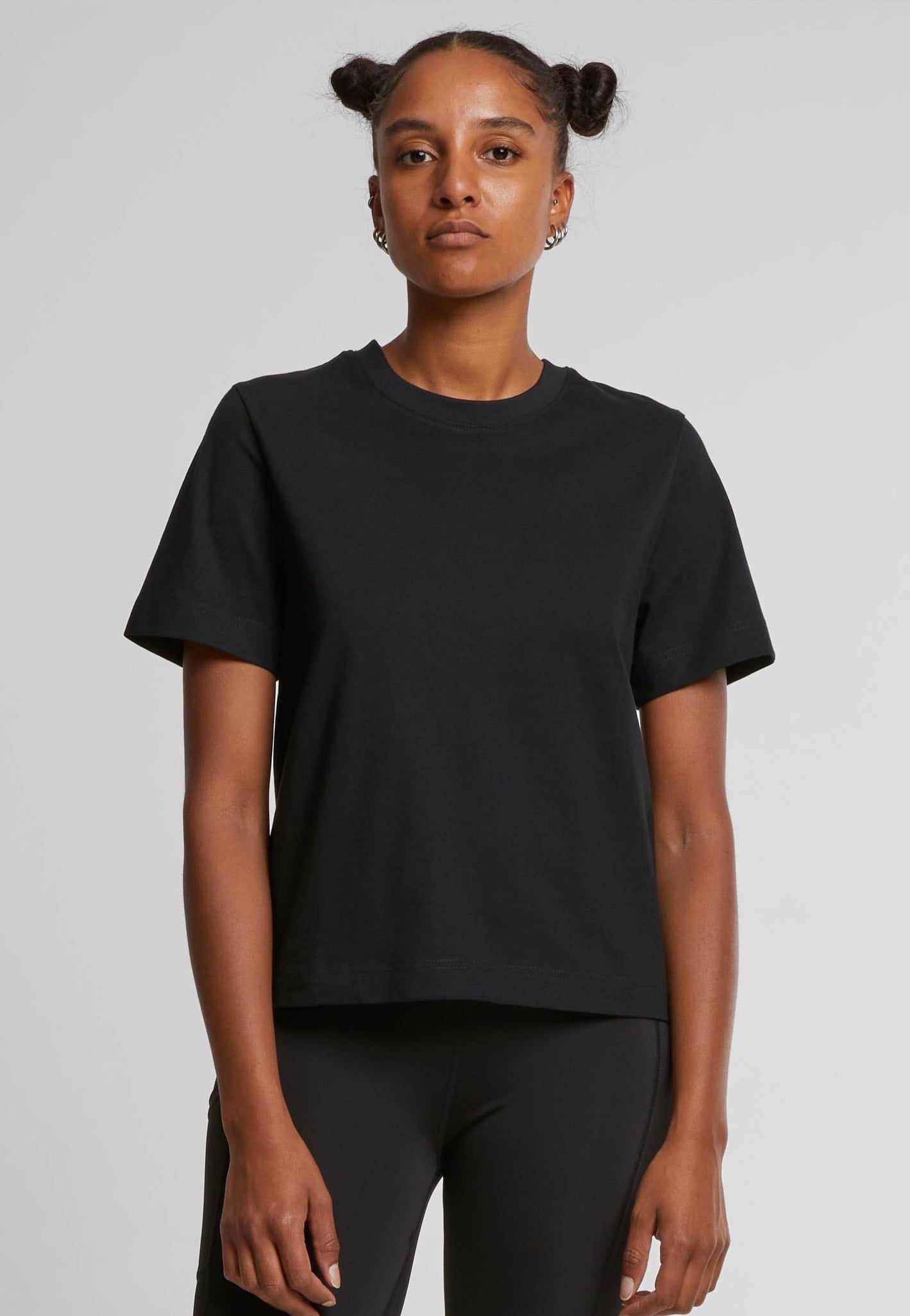 Urban Classics - Ladies Organic Boxy Black - T-Shirt | Women-Image