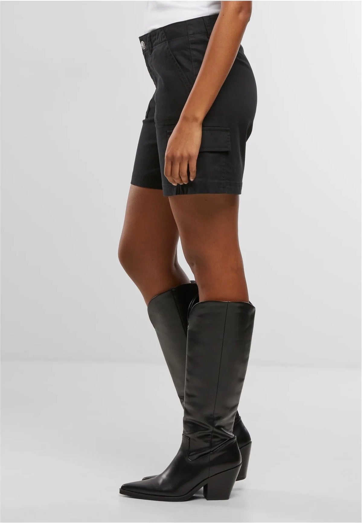 Urban Classics - Ladies Cotton Black - Shorts | Women-Image