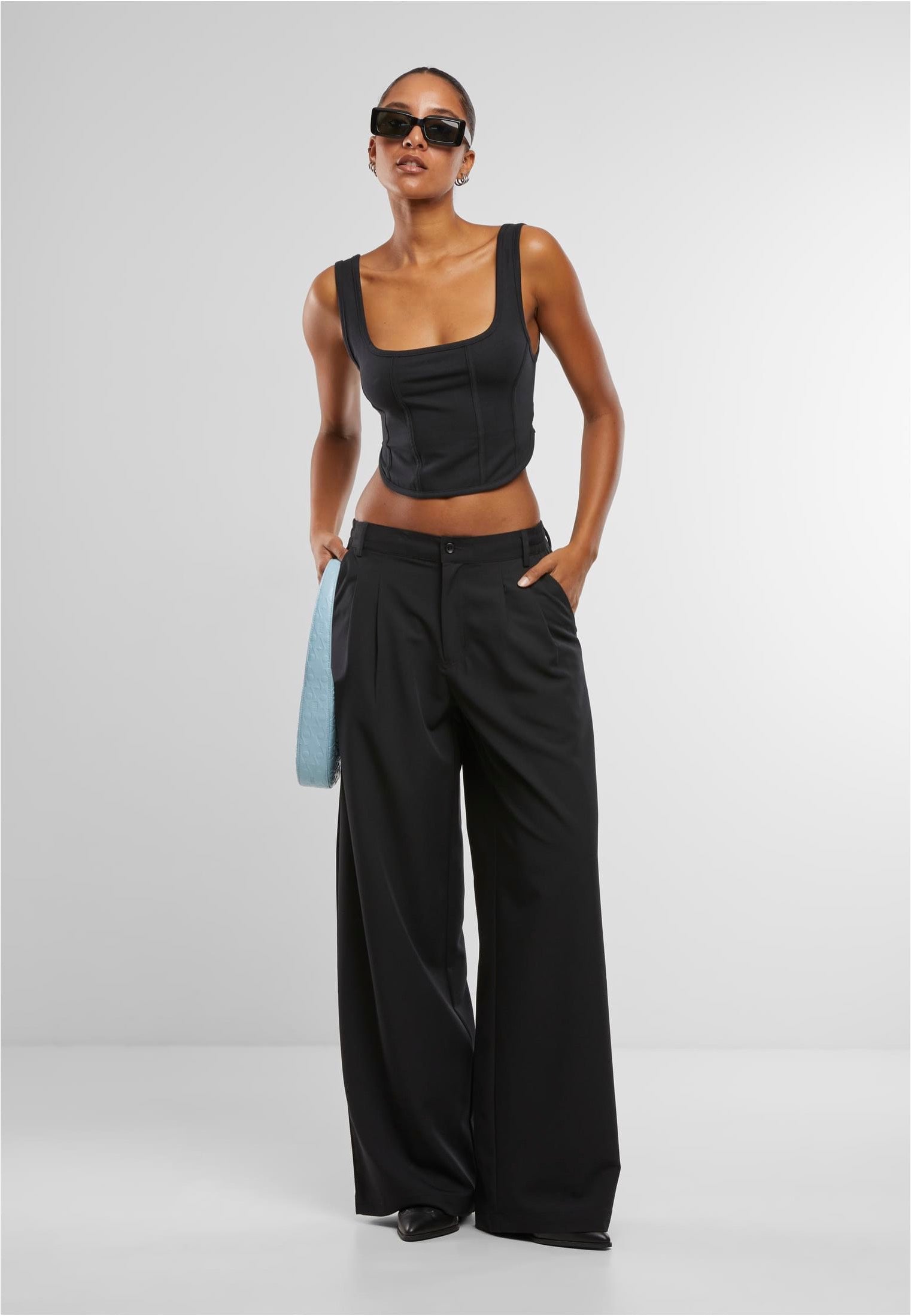 Urban Classics - Ladies Jersey Corsage Black - Top | Women-Image