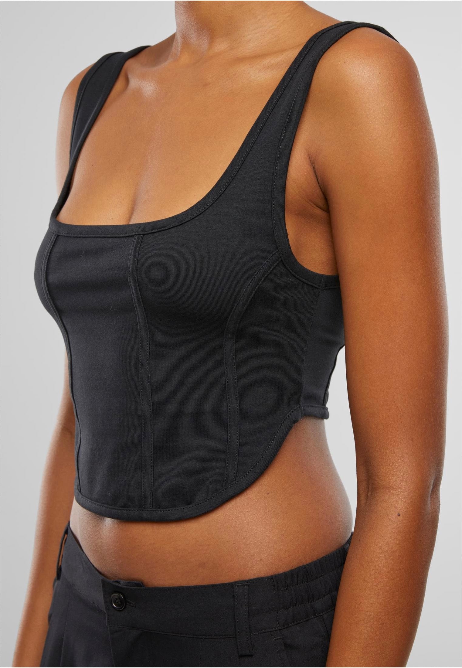 Urban Classics - Ladies Jersey Corsage Black - Top | Women-Image