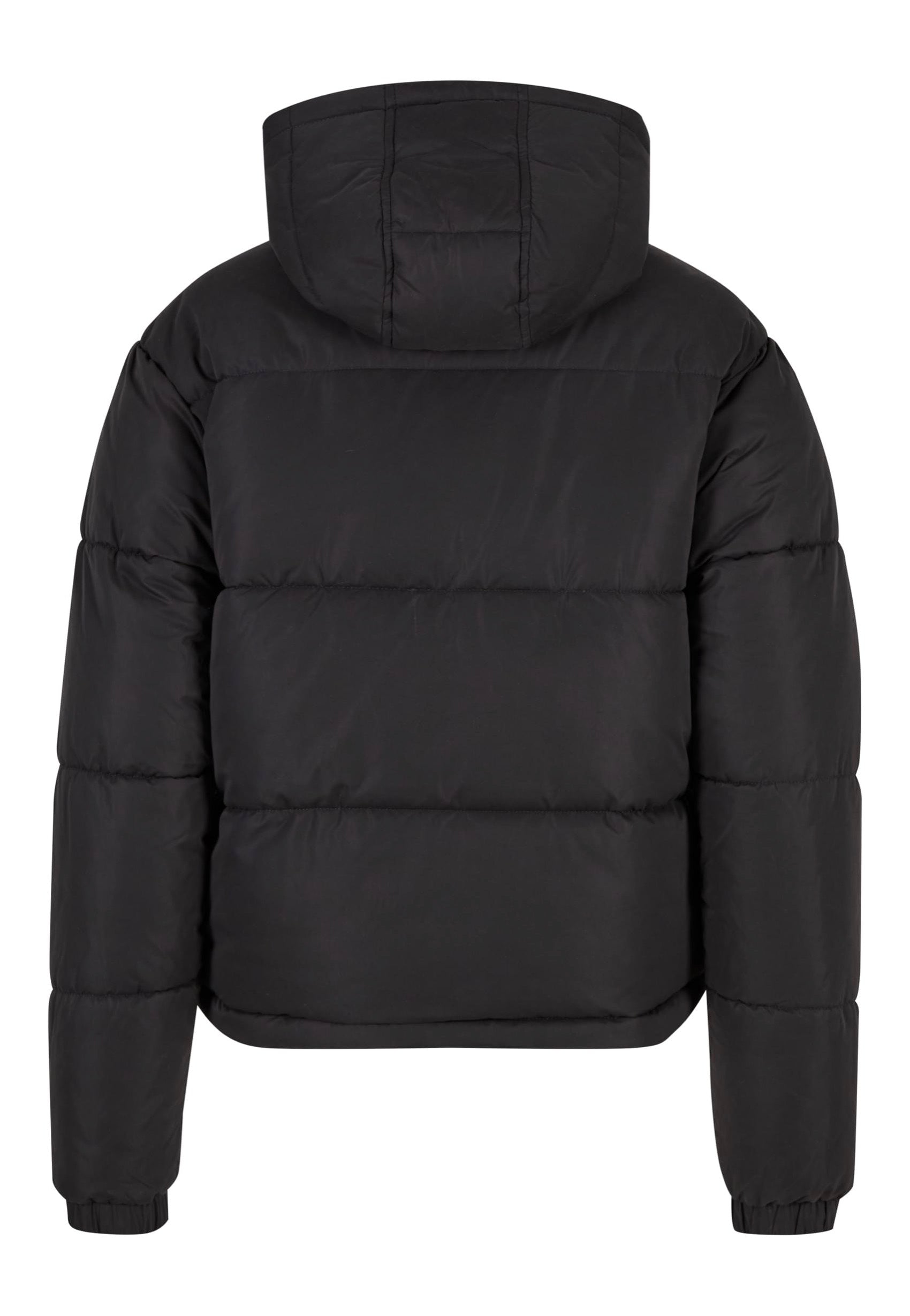Urban Classics - Ladies Peached Puffer With Hood Black - Jacket | Women-Image