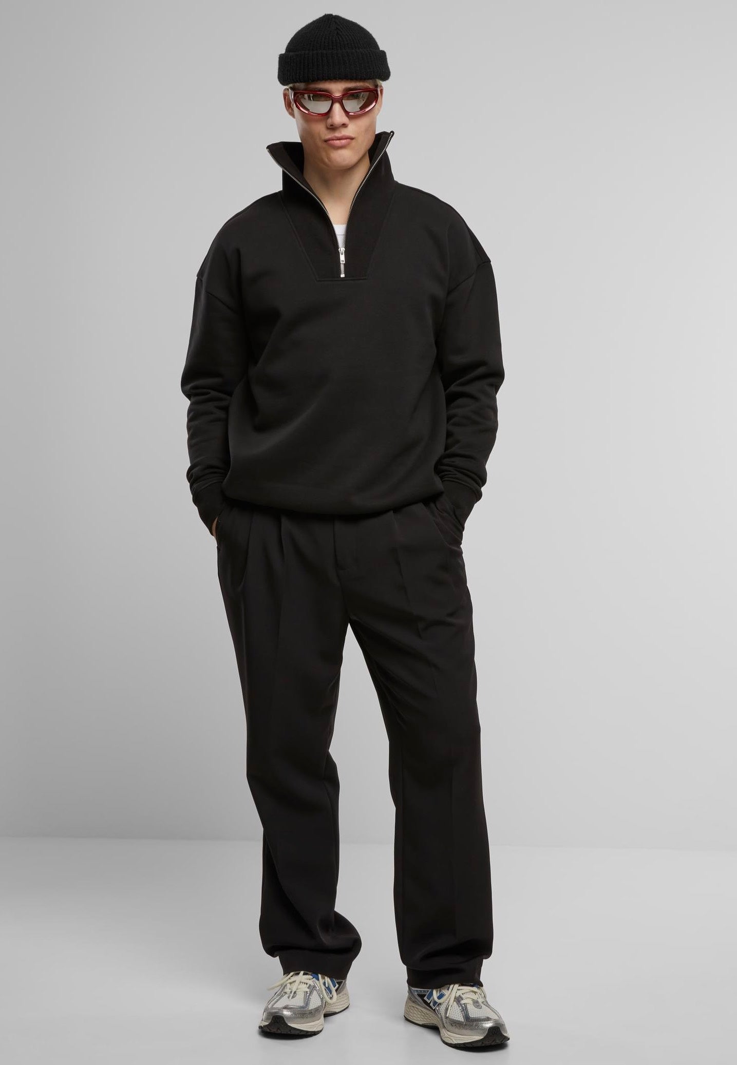 Urban Classics - Cut & Sew Black - Sweater | Men-Image