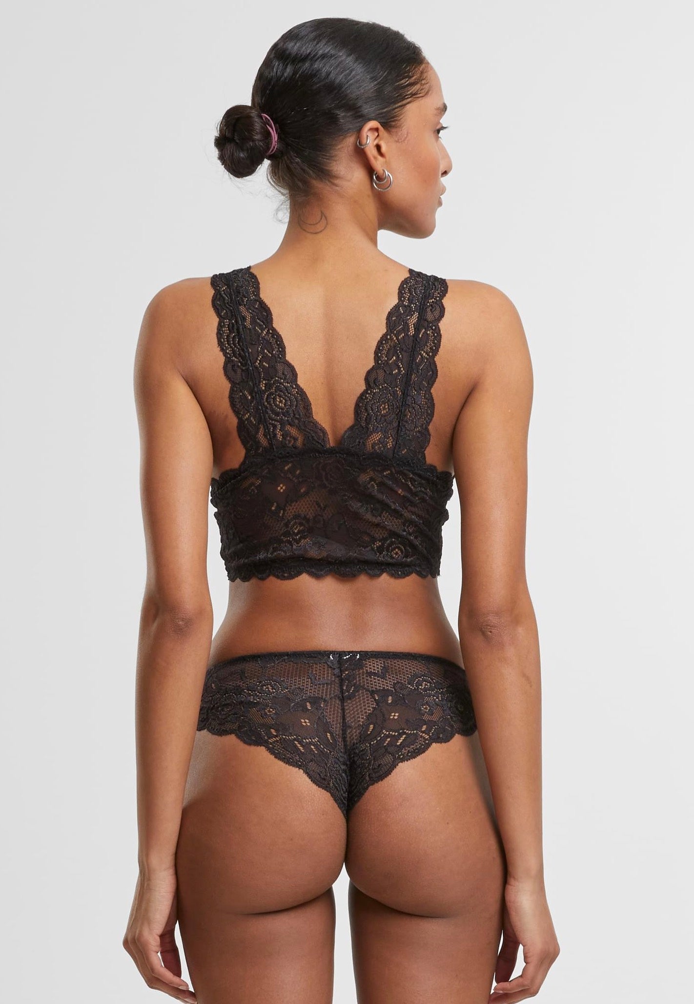 Urban Classics - Ladies Allover Lace Padded Black - Bra | Women-Image