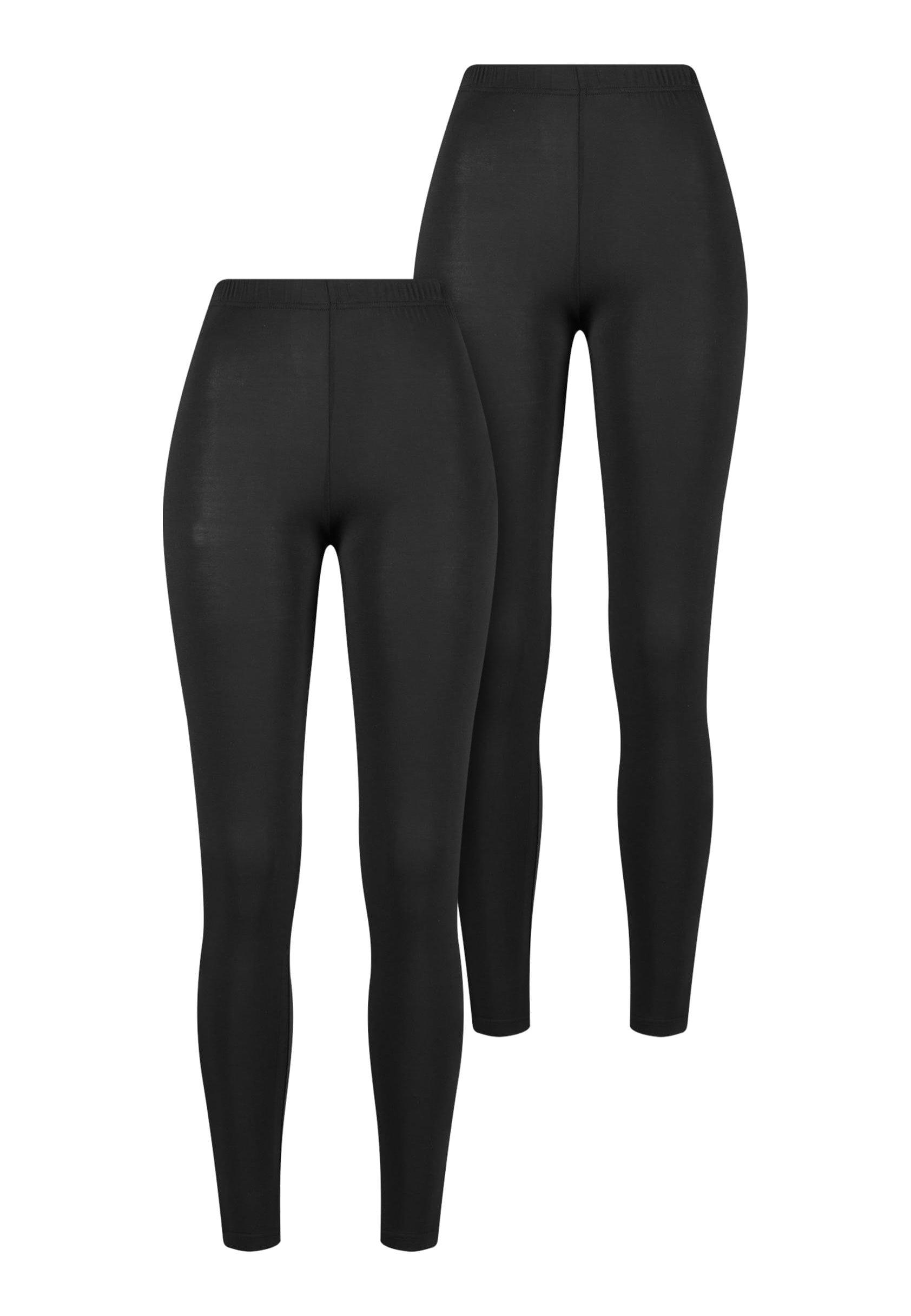Urban Classics - Ladies Bamboo Pack Of 2 Black+Black - Leggings | Women-Image