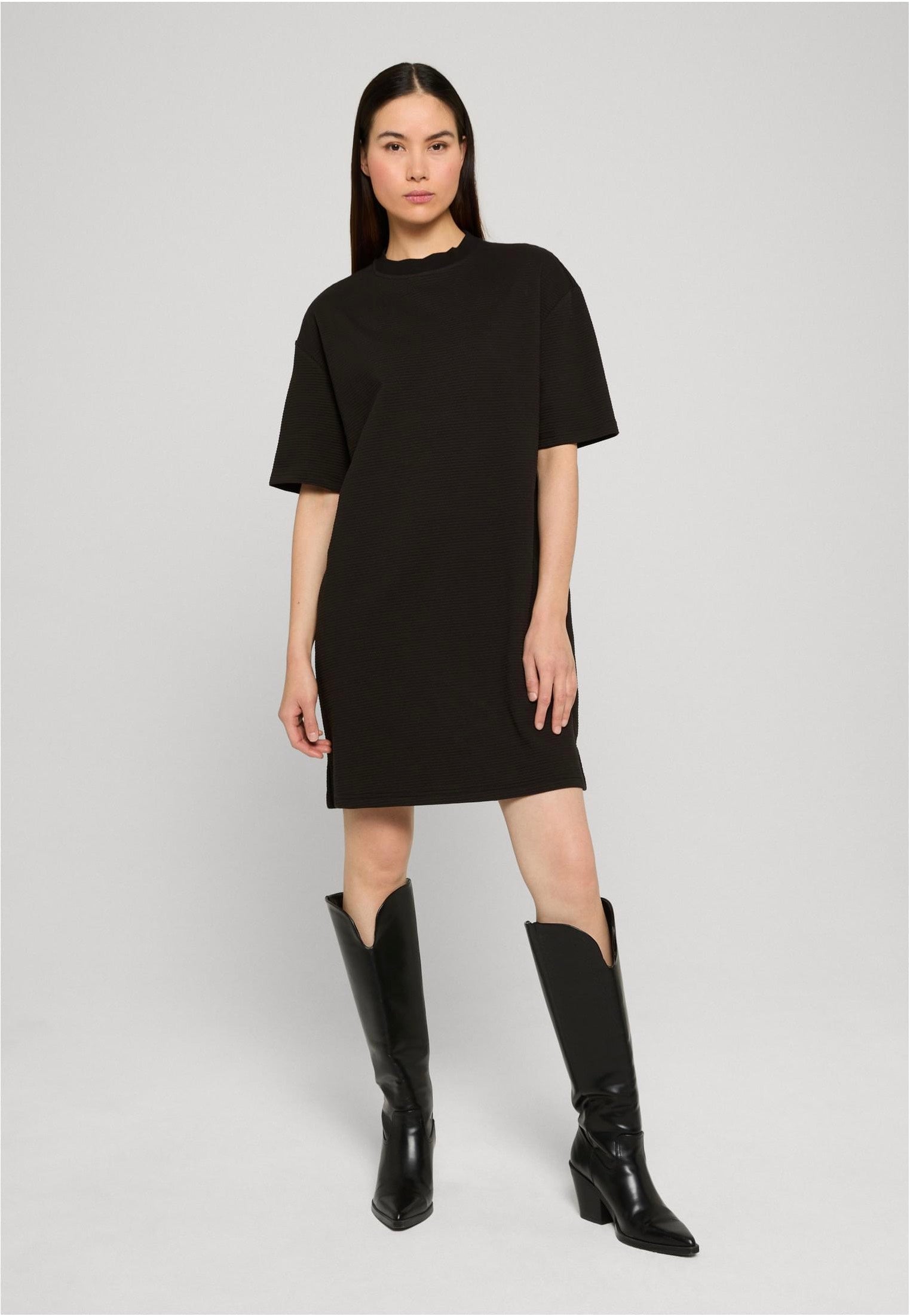 Urban Classics - Ladies Structured Jersey Black - Dress