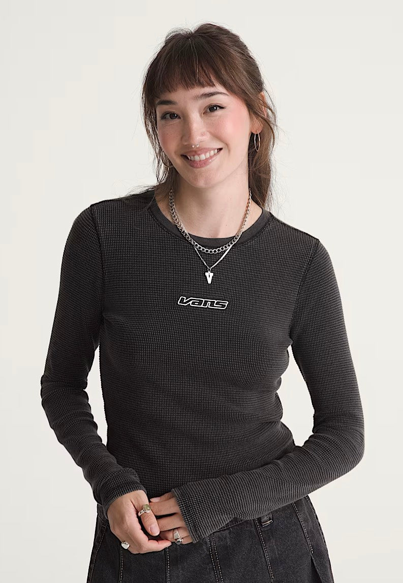Vans - Teri Waffle Black - Longsleeve | Women-Image