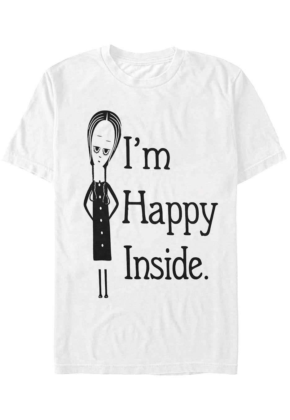 The Addams Family - Happy Inside White - T-Shirt | Neutral-Image