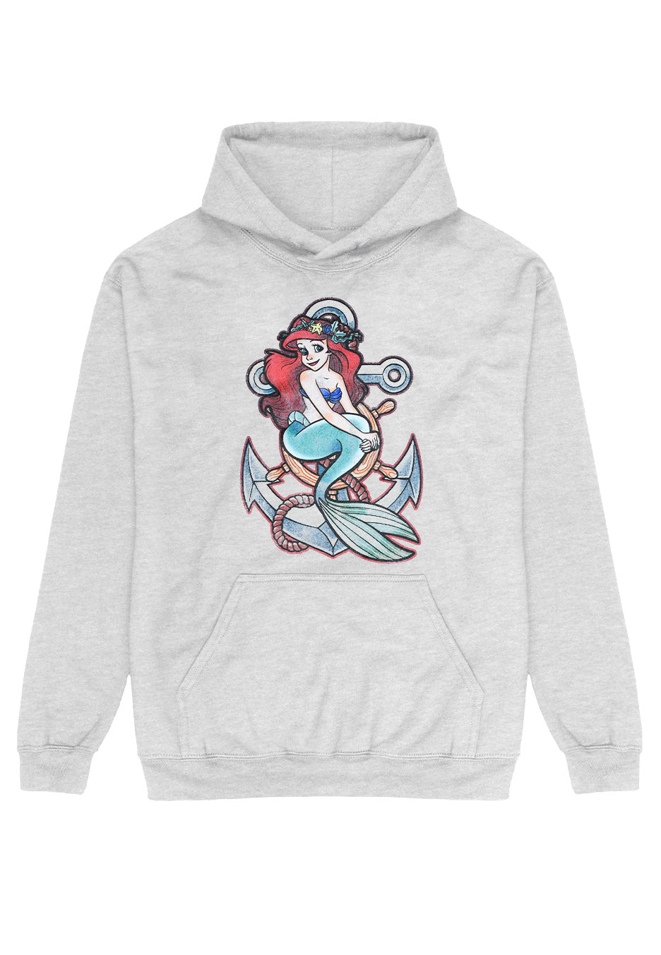 The Little Mermaid - Anchor Heather Grey - Hoodie | Neutral-Image