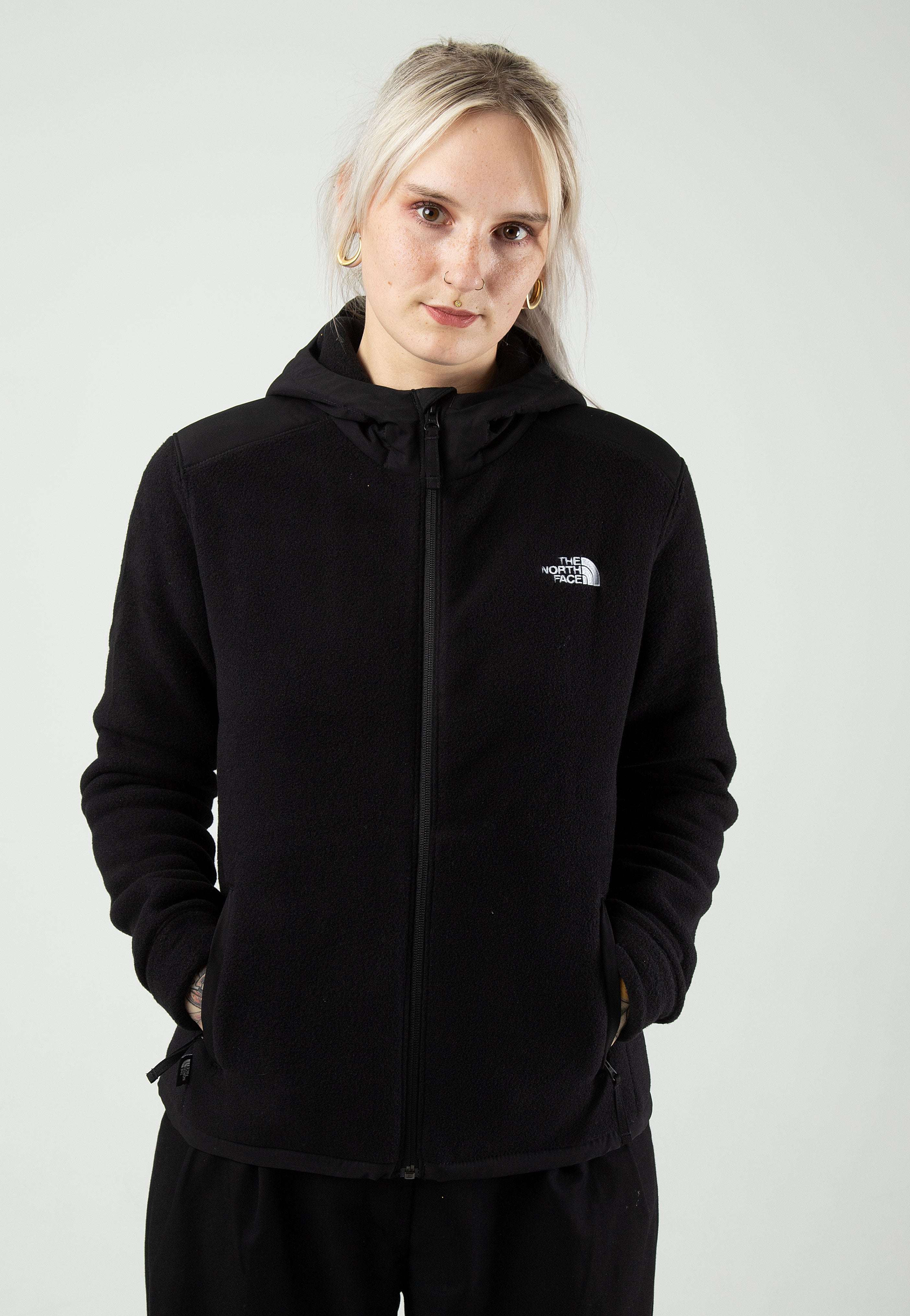 The North Face Women s Alpine Polartec 200 Hooded Tnf Black Jacket Nuclear Blast