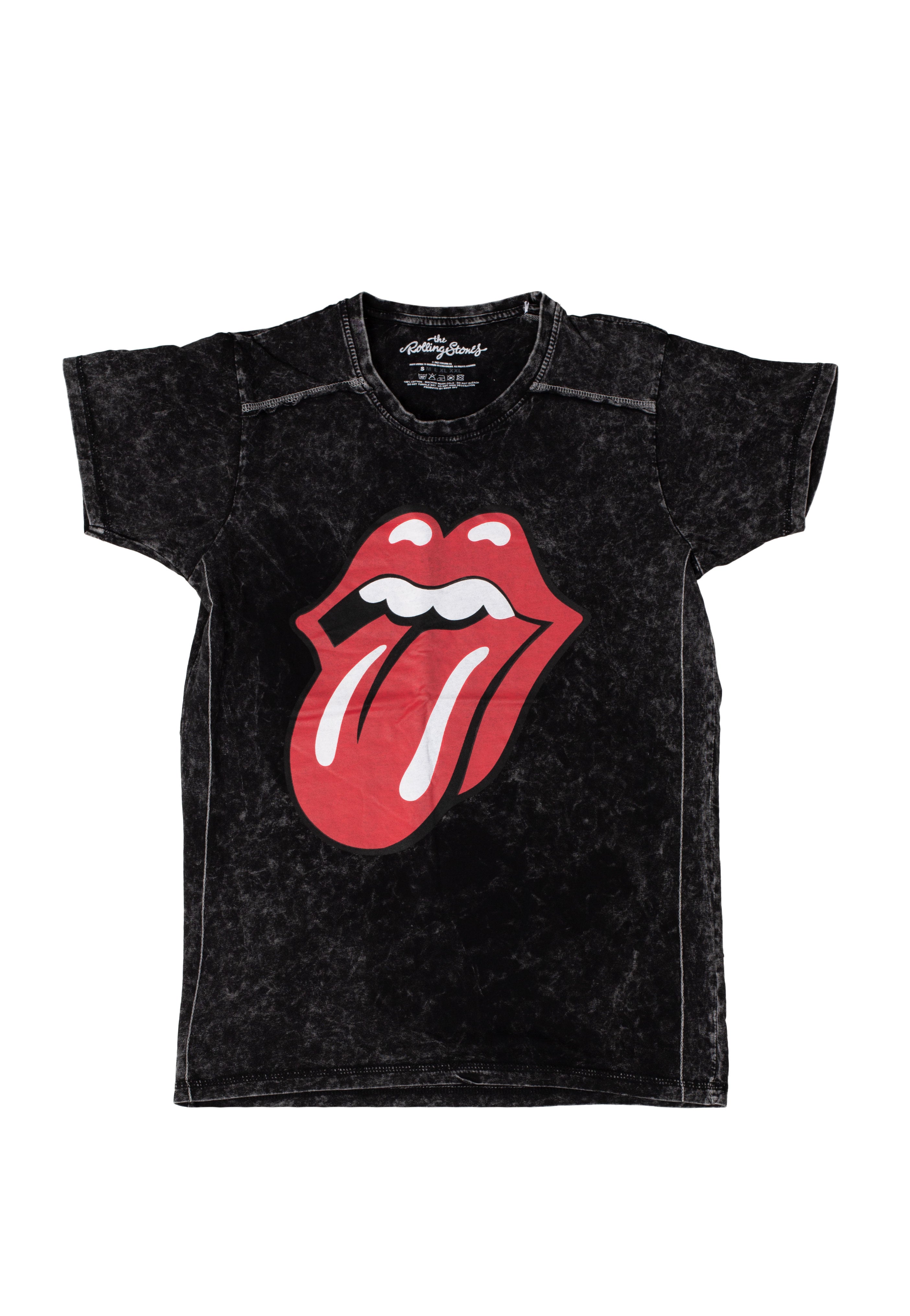 The Rolling Stones - Classic Tongue Snow Wash - T-Shirt | Neutral-Image