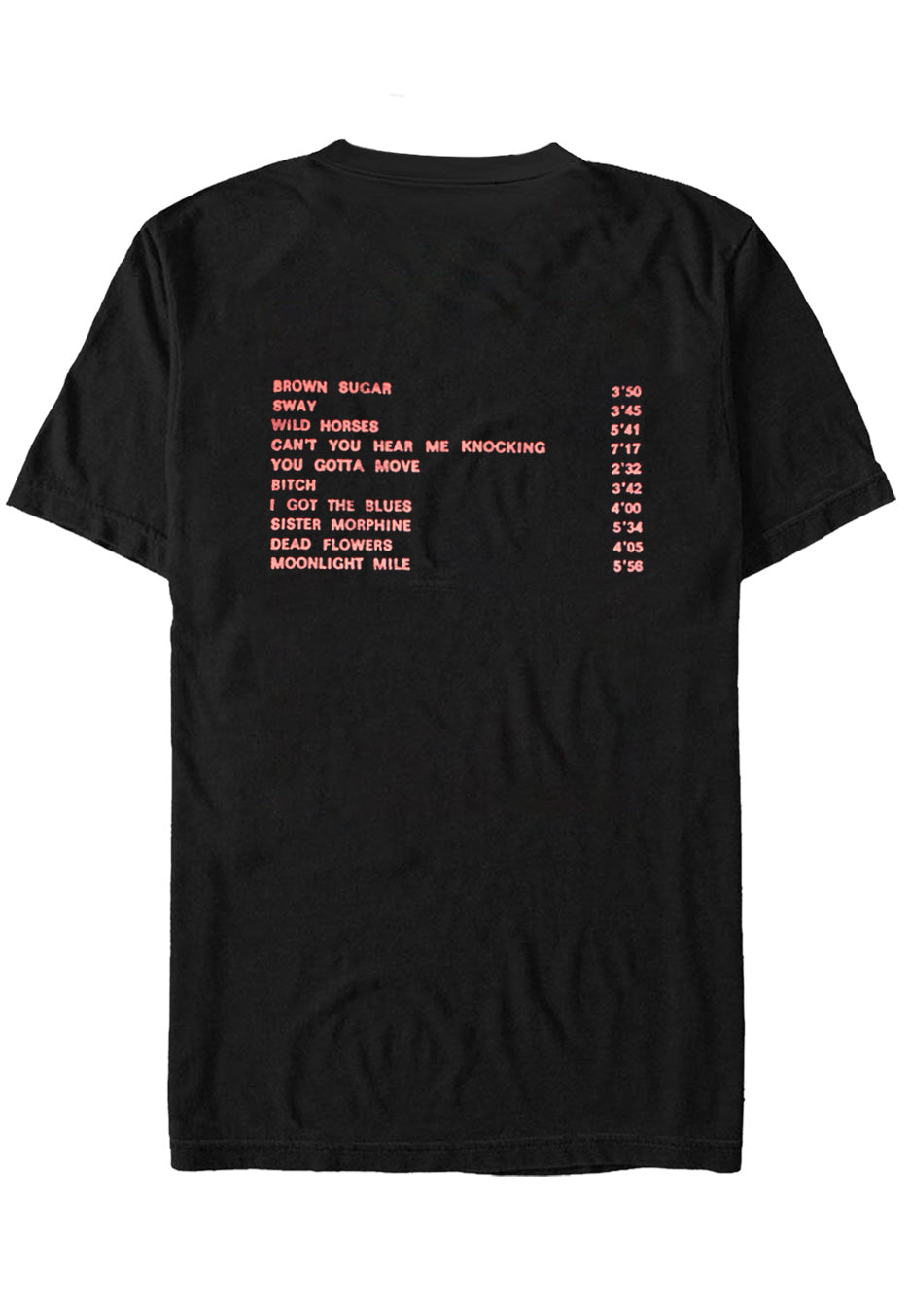 The Rolling Stones - Sticky Fingers Tracklist - T-Shirt | Neutral-Image