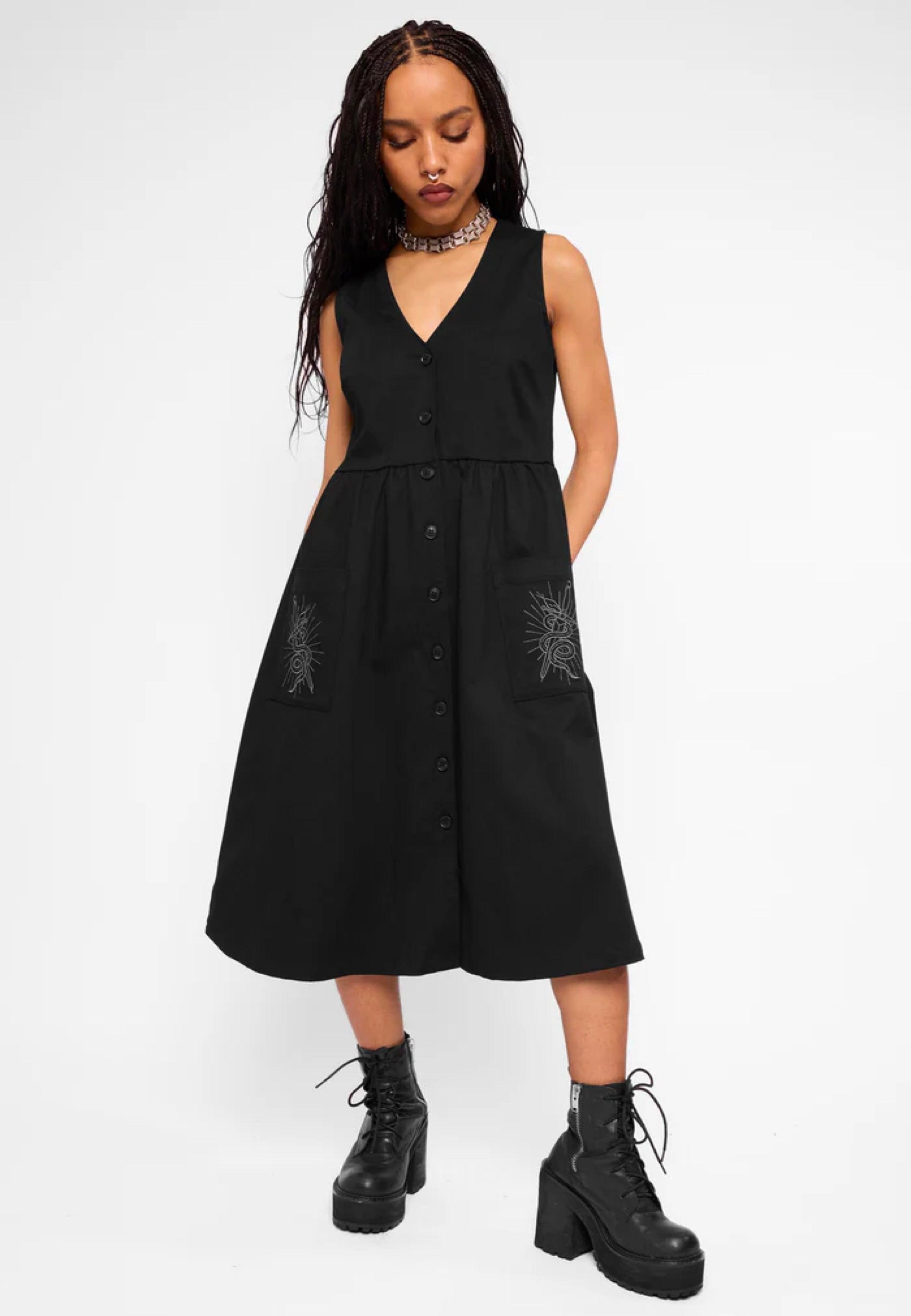Mary Wyatt - Tilda Smock Black - Dress | Women-Image