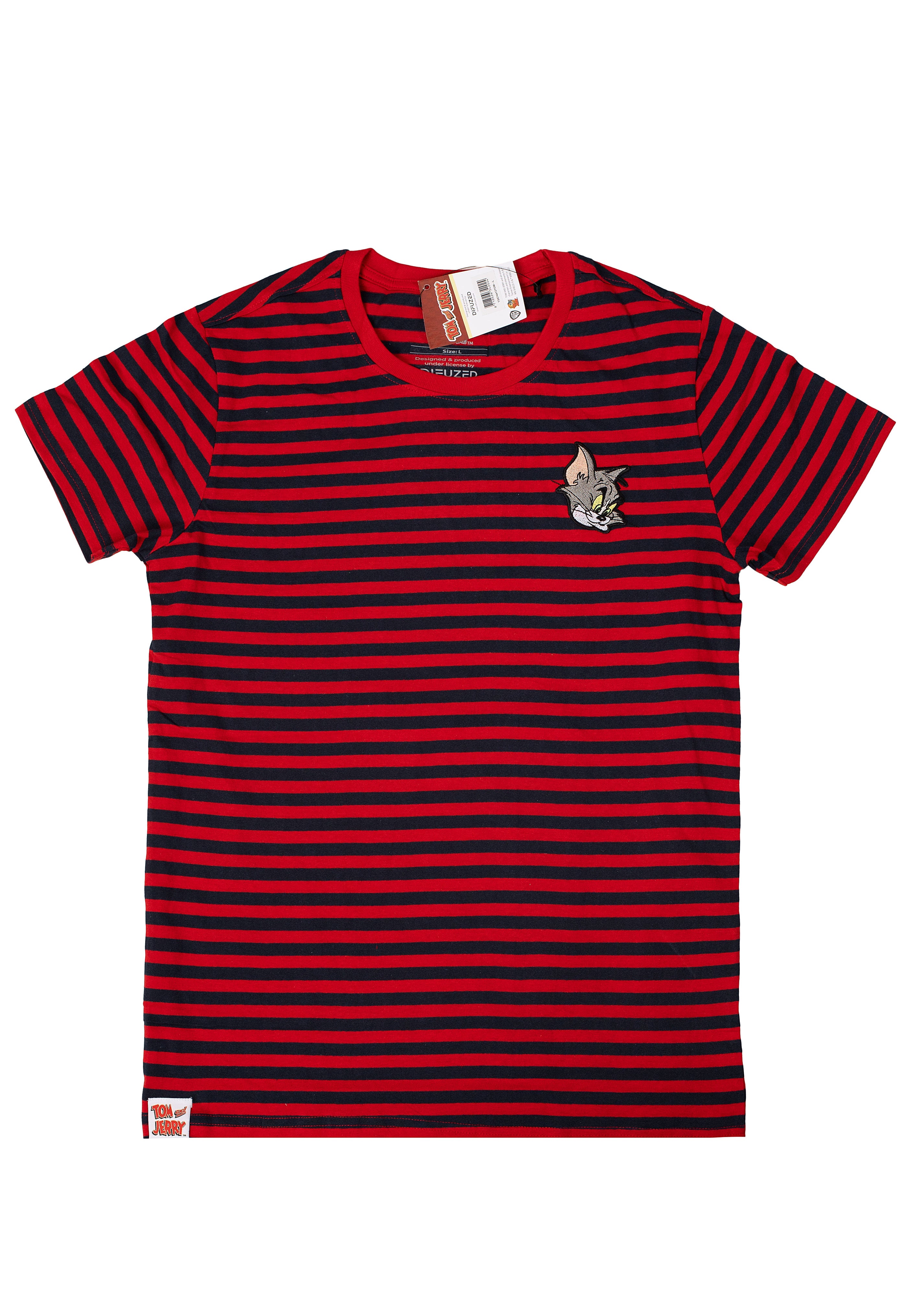 Tom And Jerry - Striped Red - T-Shirt | Neutral-Image