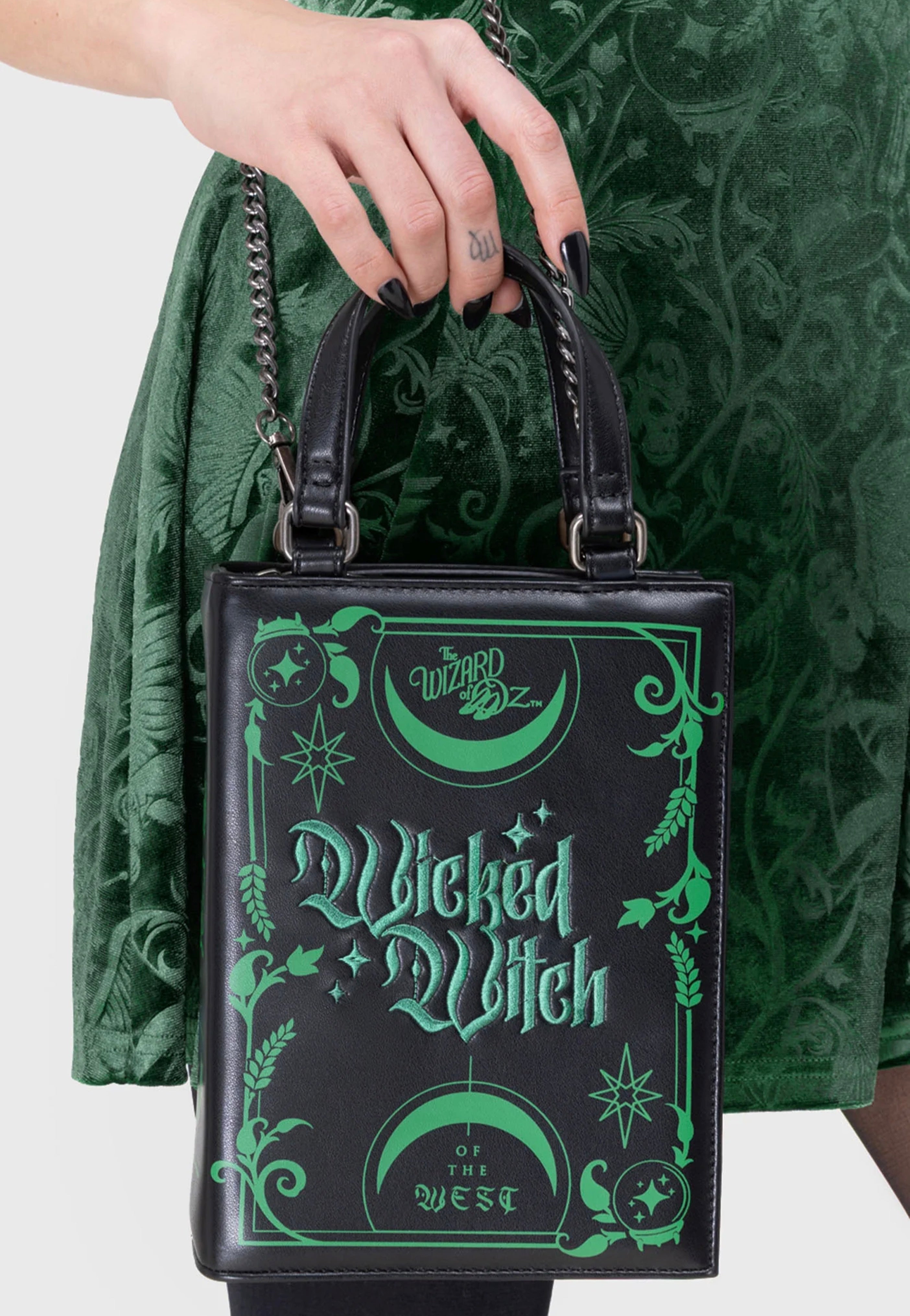 Killstar x Wizard Of OZ - Truly Wicked Book Black/Green - Bag | Neutral-Image
