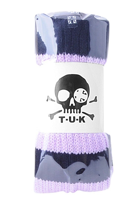 T.U.K. - Legging Purple Black Stripe Knit - Legwarmer
