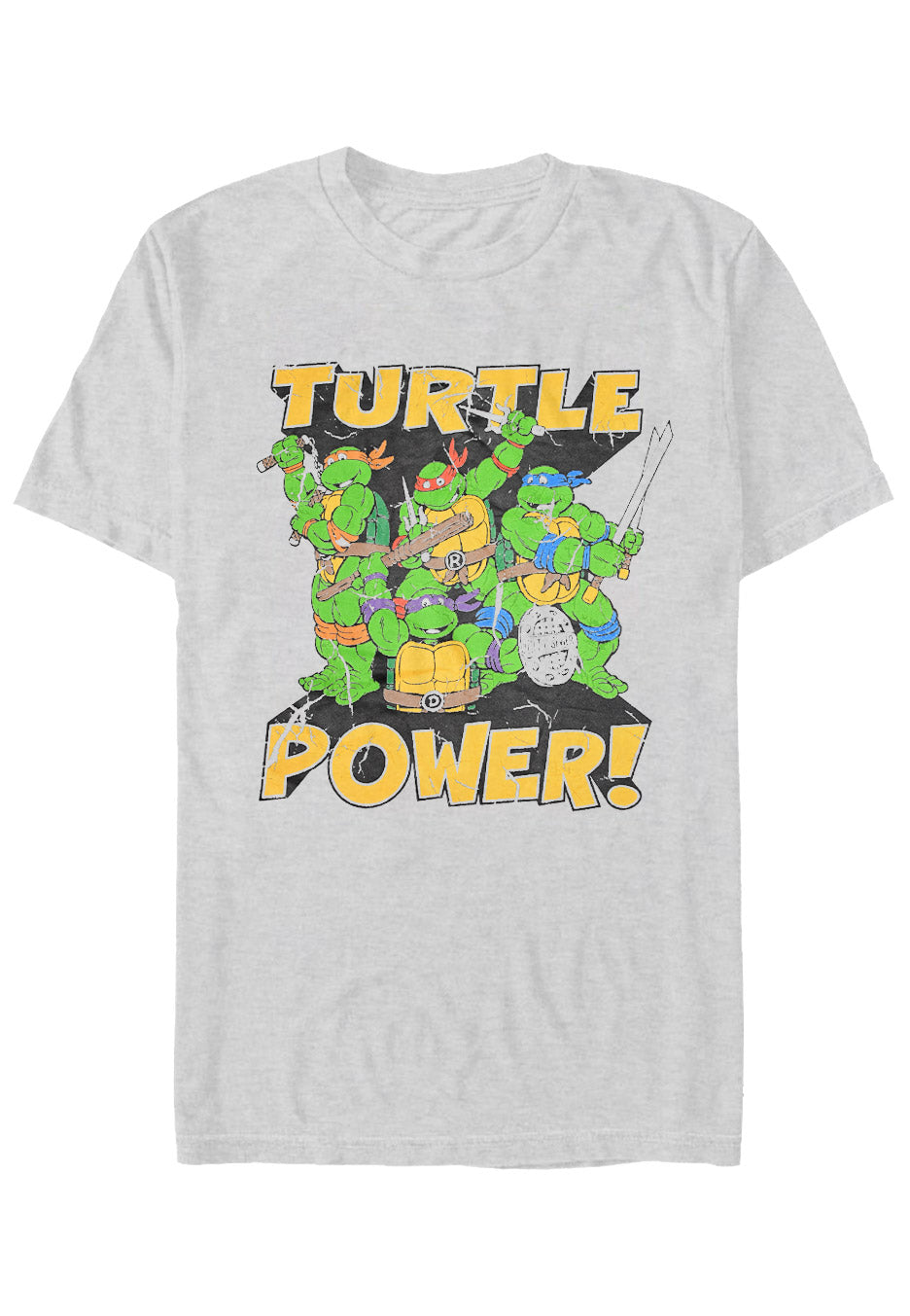 Turtles - TMNT Turtle Power! Grey - T-Shirt | Neutral-Image