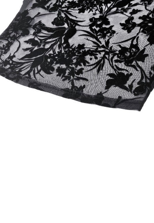 Dark In Love - Gothic Sexy Off-Shoulder Velvet Lace Top - Top | Women-Image