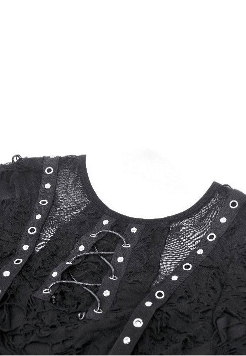 Dark In Love - Punk Metal Distressed Spider - Longsleeve | Women-Image