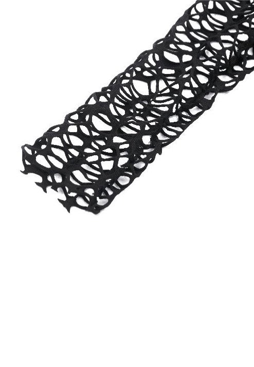 Dark In Love - Sexy Versatile Black Distressed Mesh - Top | Women-Image