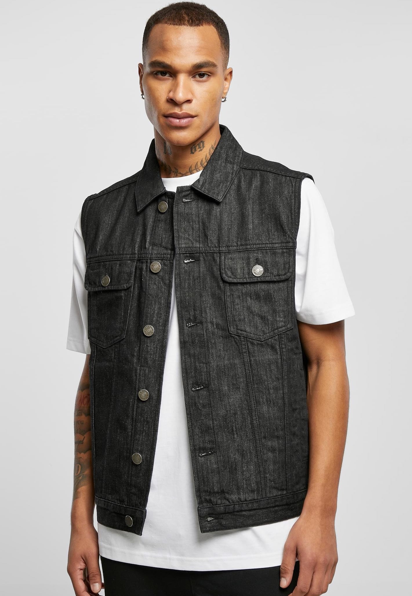 Urban Classics - Denim Black Washed - Jeans Vest | Nuclear Blast