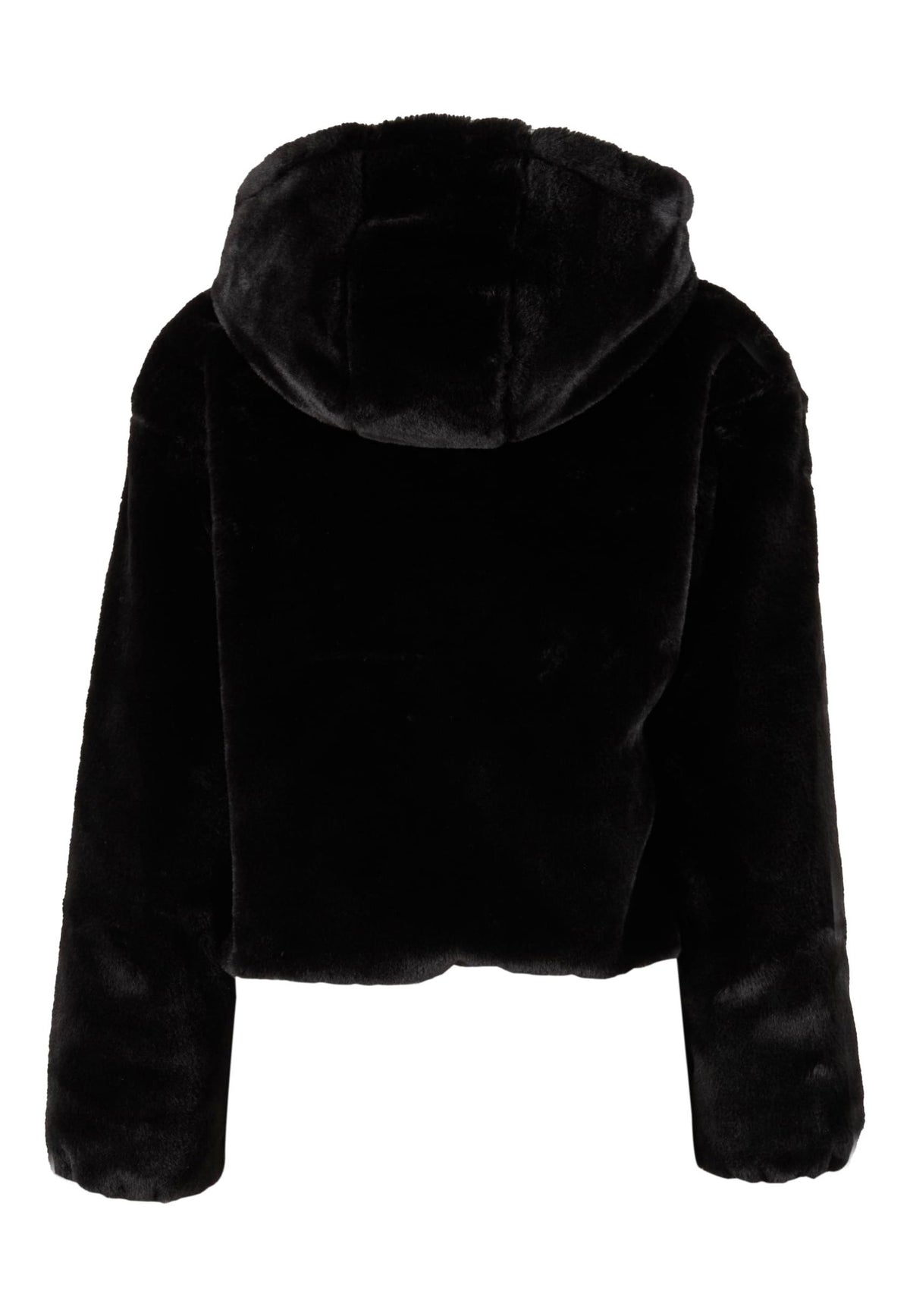 Urban Classics Ladies Full Zip Faux Fur Black Chaqueta