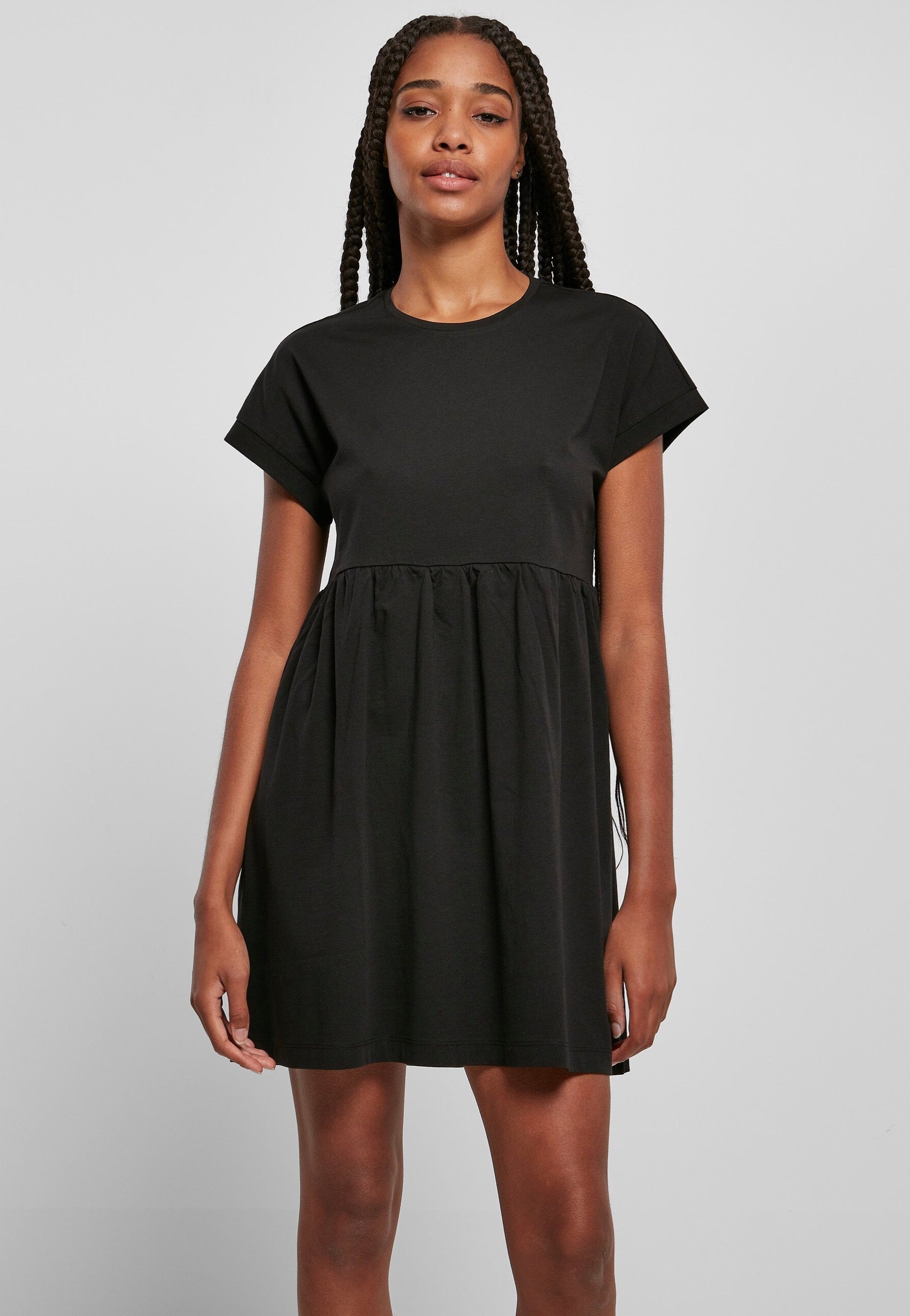 Urban Classics - Ladies Organic Empire Valance Tee Black - Dress | Women-Image