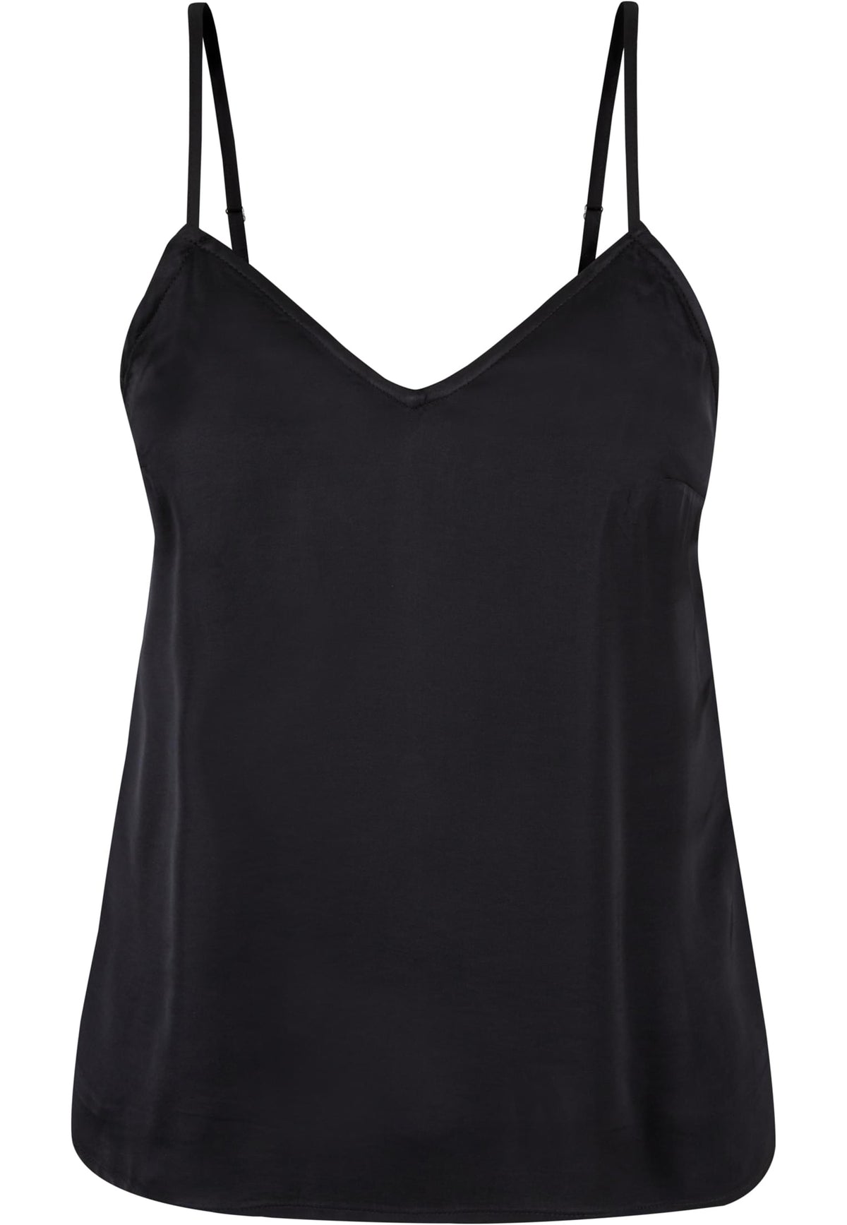 Urban Classics Ladies Viscose Satin Slip Black Top