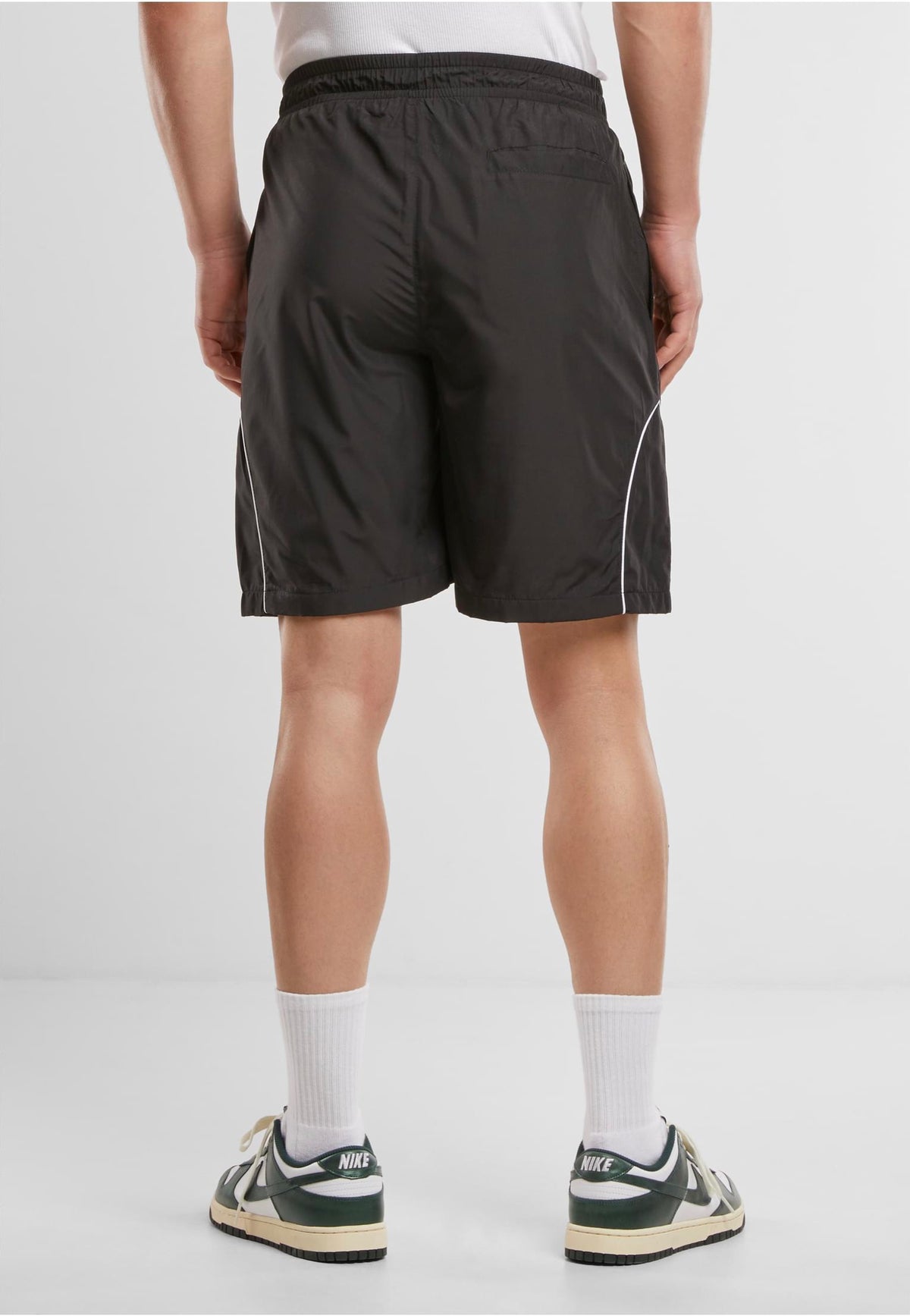 Urban Classics Piped Panel Black Shorts