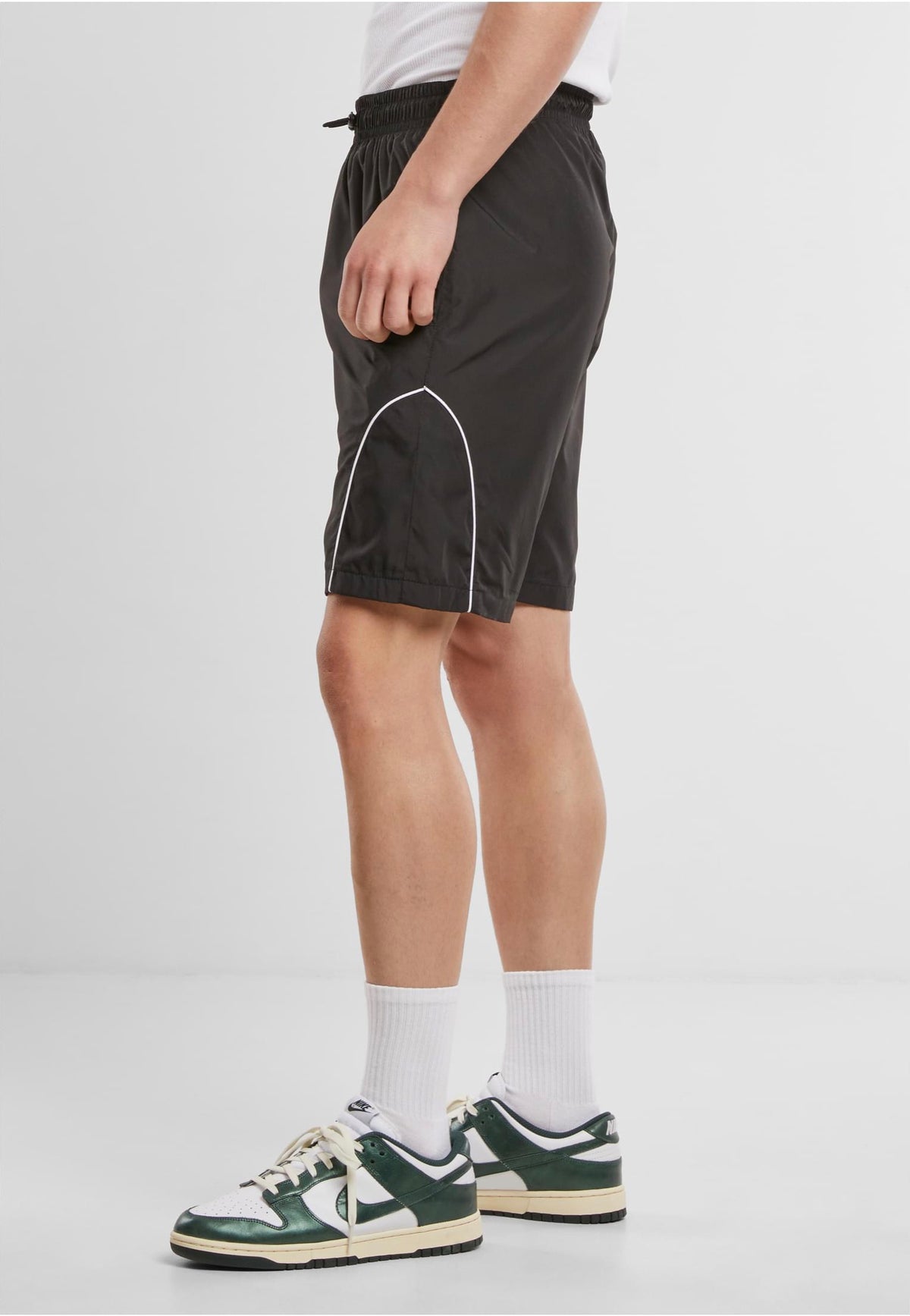 Urban Classics Piped Panel Black Shorts