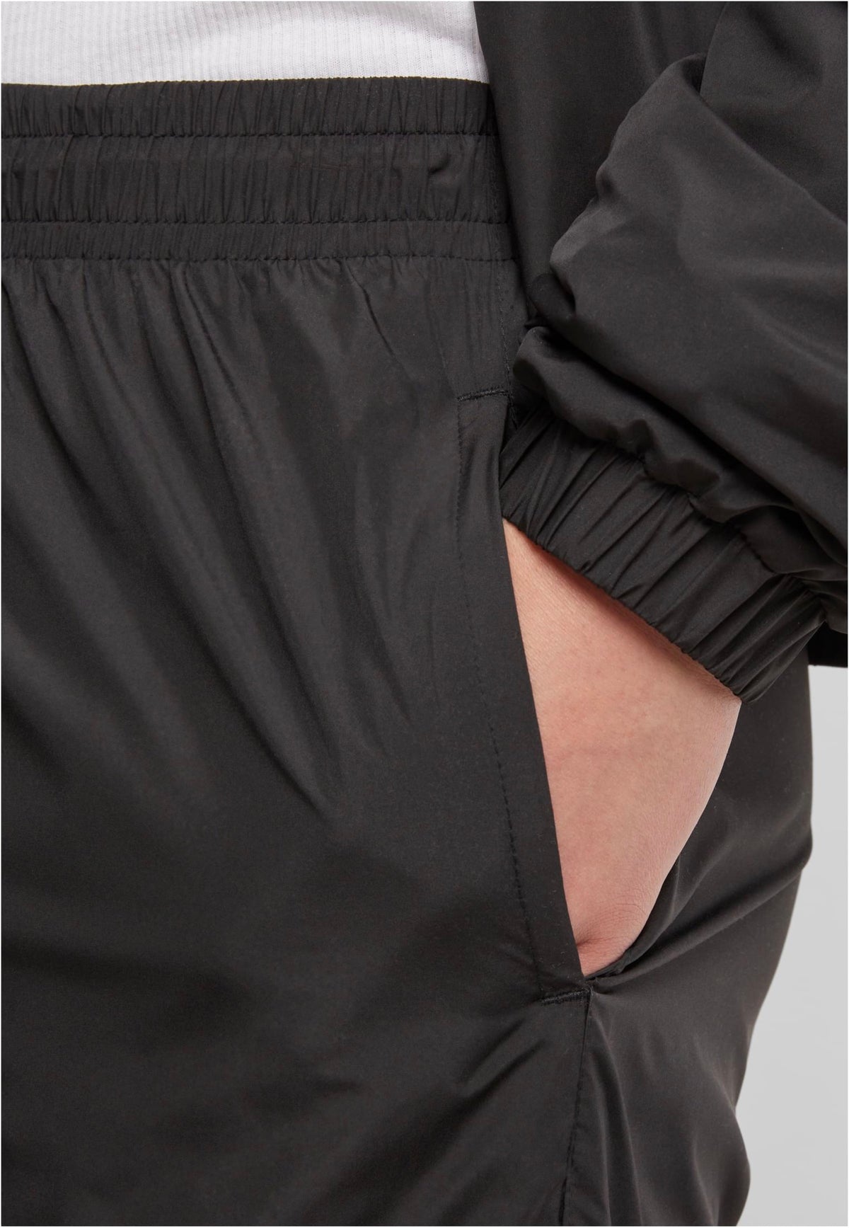 Urban Classics Piped Panel Black Shorts