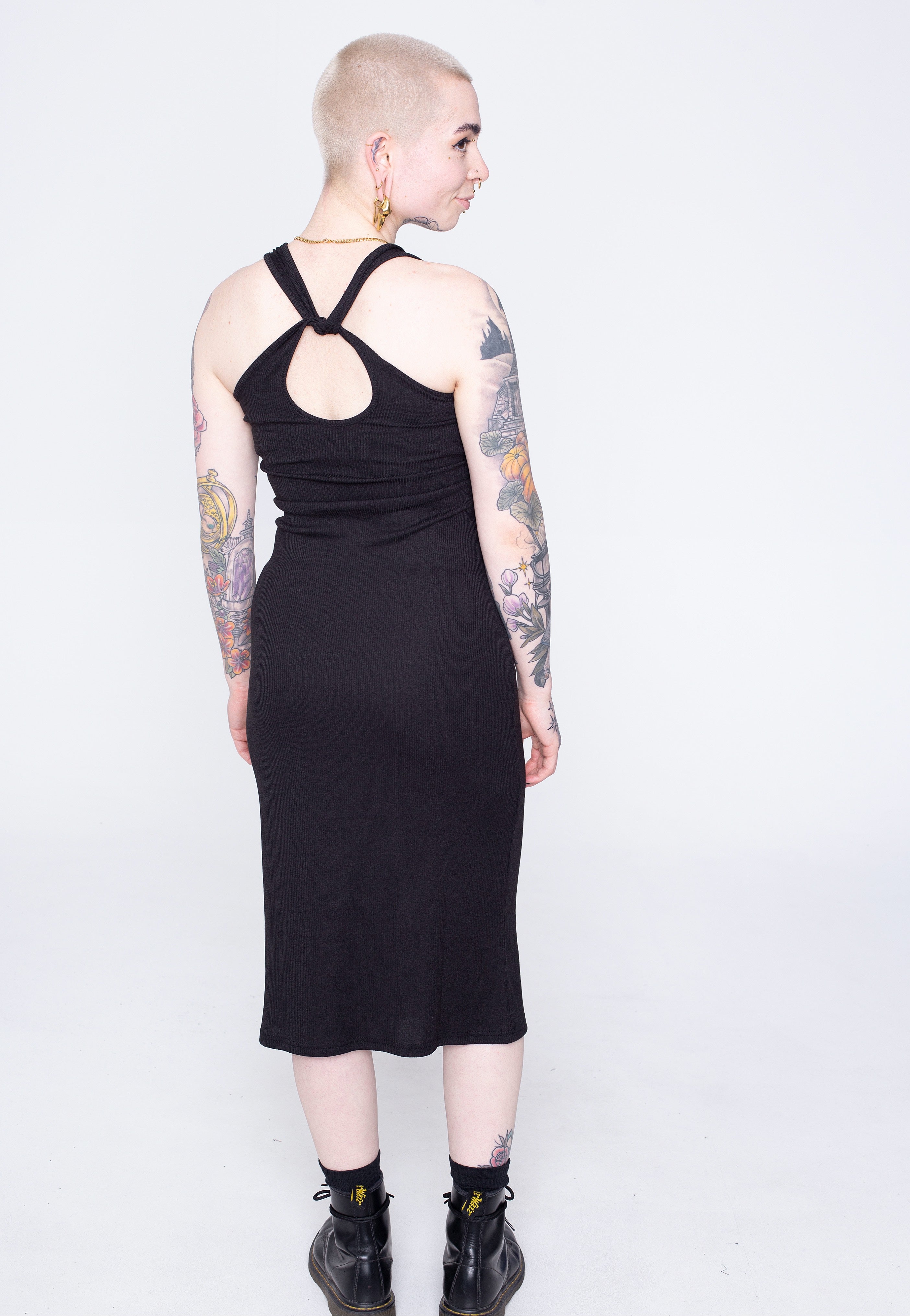 Urban Classics - Ladies Midi Sleeveless Rib Black - Dress | Women-Image